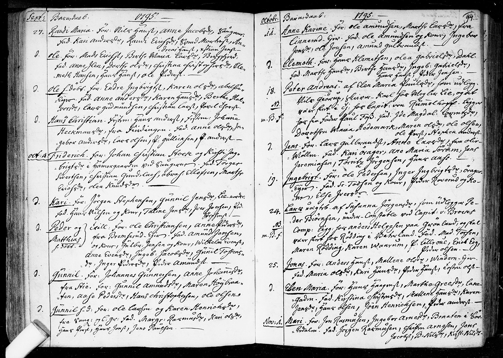 Aker prestekontor kirkebøker, AV/SAO-A-10861/F/L0010: Parish register (official) no. 10, 1786-1809, p. 94