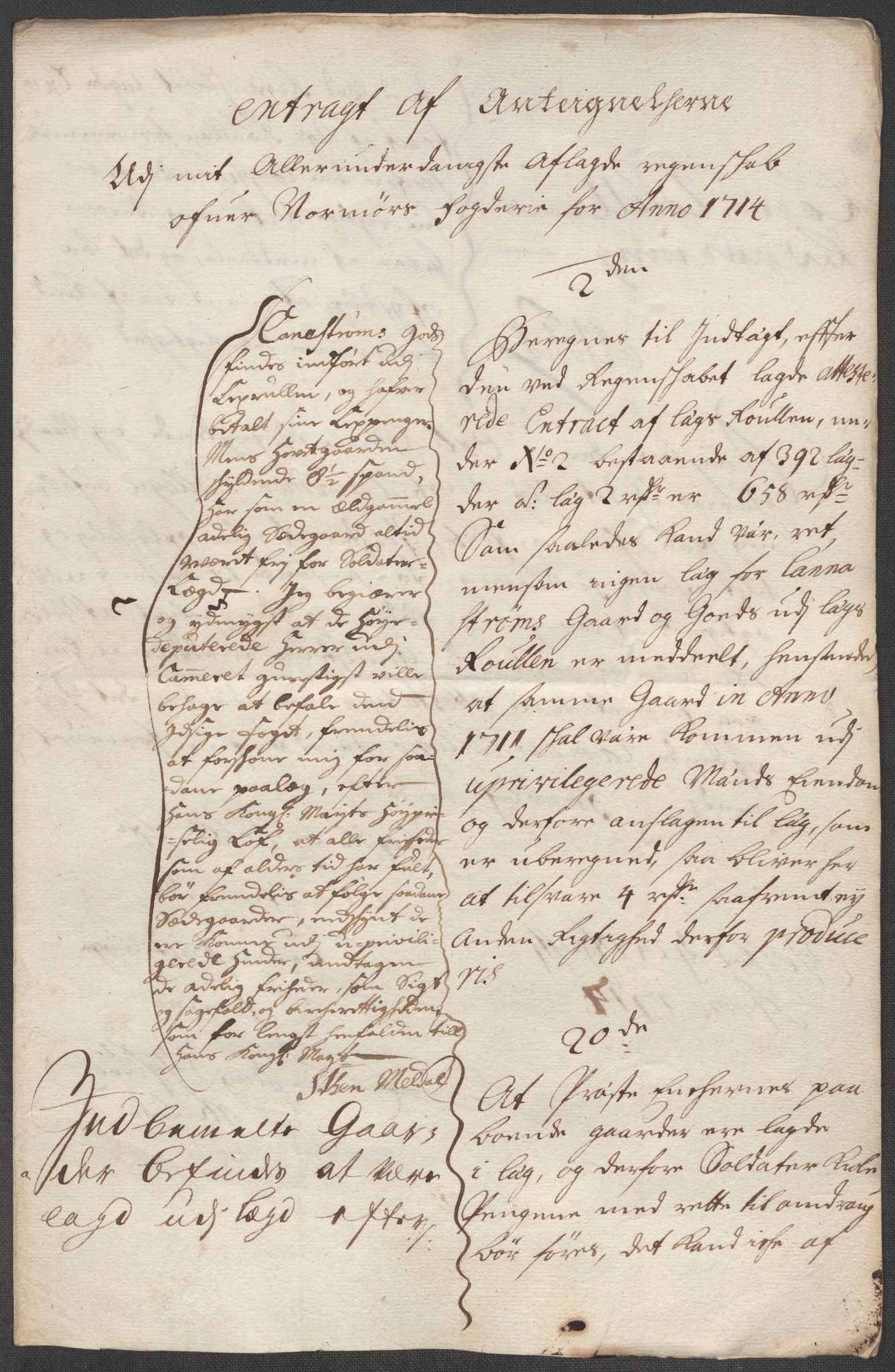 Rentekammeret inntil 1814, Reviderte regnskaper, Fogderegnskap, AV/RA-EA-4092/R56/L3748: Fogderegnskap Nordmøre, 1714-1715, p. 268