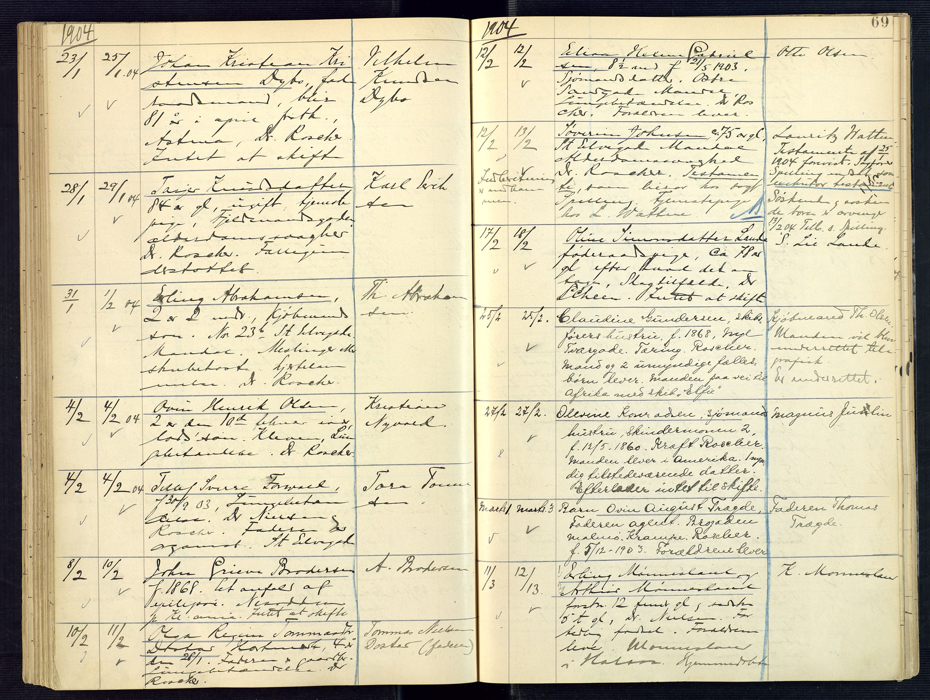 Mandal sorenskriveri, SAK/1221-0005/001/H/Ha/L0005: Dødsfall Mandal prestegjeld nr 4, 1895-1908, p. 69