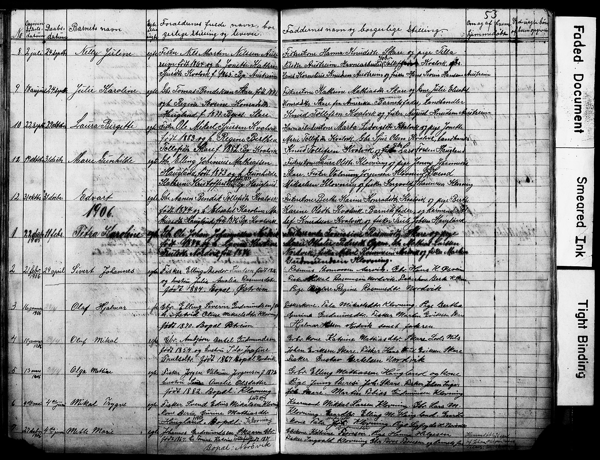 Torvastad sokneprestkontor, SAST/A -101857/H/Ha/Hab/L0005: Parish register (copy) no. B 5, 1857-1908, p. 53