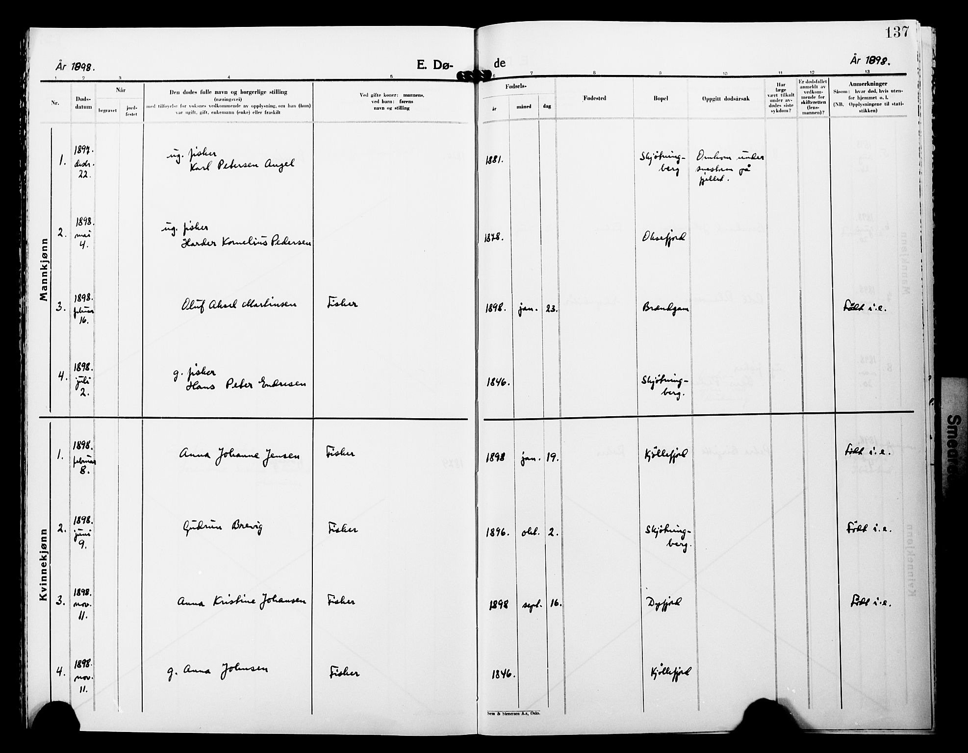 Lebesby sokneprestkontor, SATØ/S-1353/H/Ha/L0005kirke: Parish register (official) no. 5, 1870-1902, p. 137