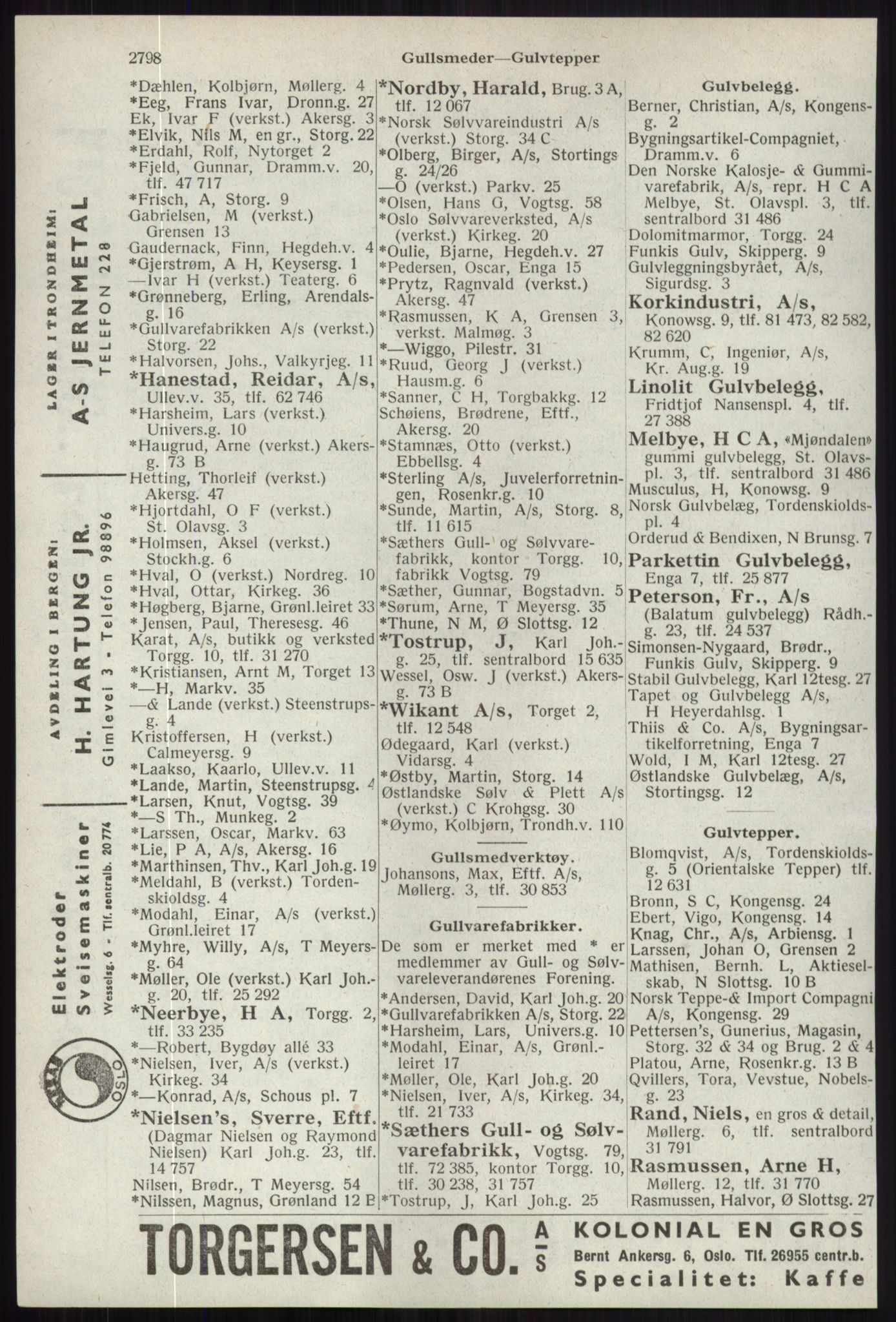 Kristiania/Oslo adressebok, PUBL/-, 1941, p. 2798