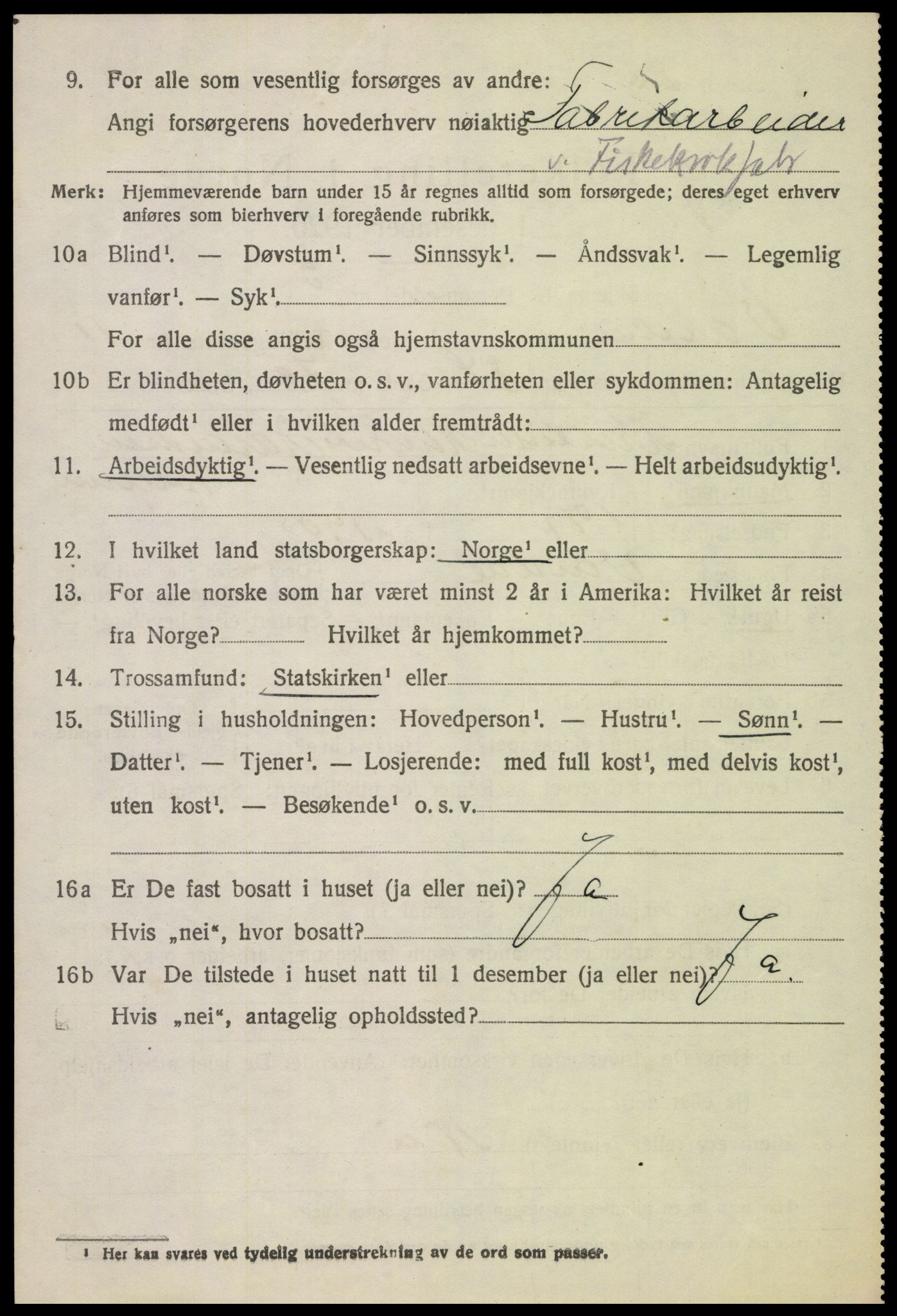 SAH, 1920 census for Vardal, 1920, p. 12098