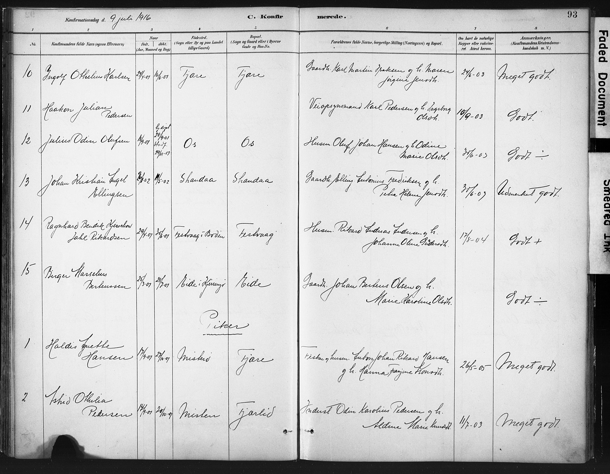 Ministerialprotokoller, klokkerbøker og fødselsregistre - Nordland, AV/SAT-A-1459/803/L0071: Parish register (official) no. 803A01, 1881-1897, p. 93