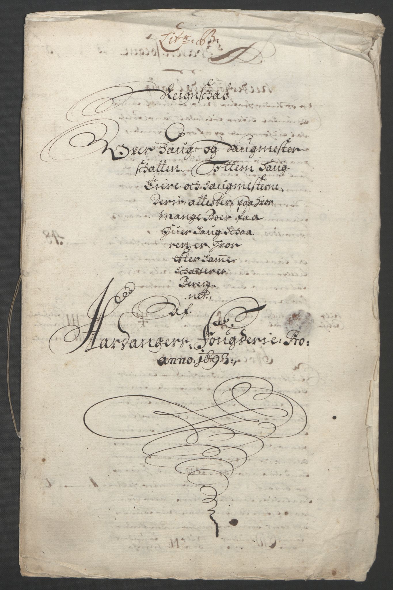 Rentekammeret inntil 1814, Reviderte regnskaper, Fogderegnskap, RA/EA-4092/R48/L2974: Fogderegnskap Sunnhordland og Hardanger, 1693, p. 254