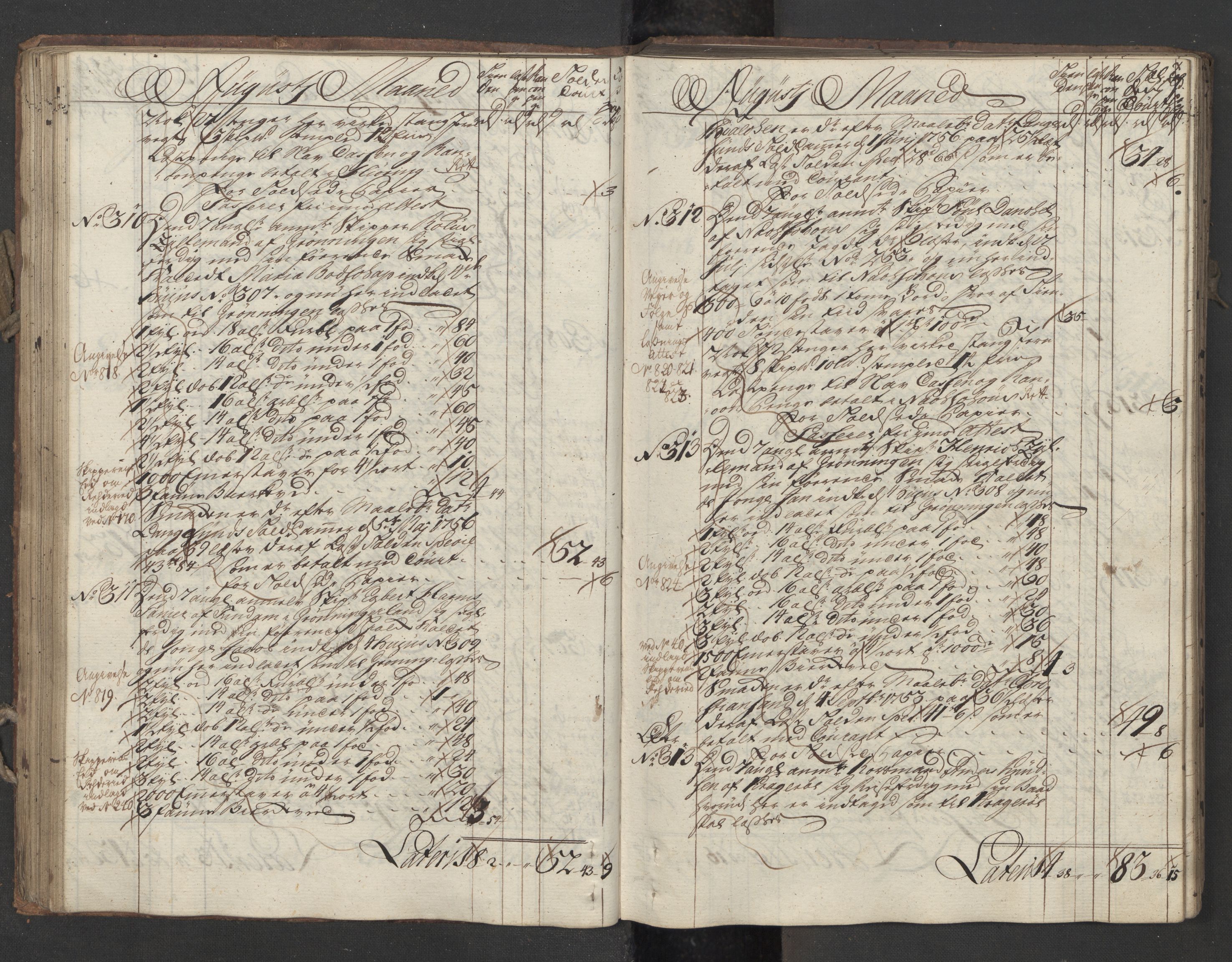 Generaltollkammeret, tollregnskaper, AV/RA-EA-5490/R12/L0029/0001: Tollregnskaper Langesund / Utgående hovedtollbok, 1756, p. 74b-75a