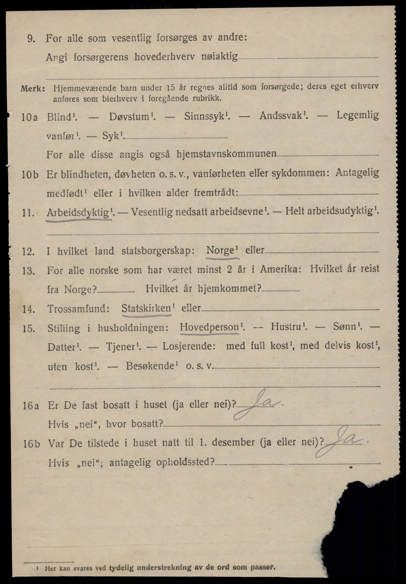 SAT, 1920 census for Stranda, 1920, p. 946