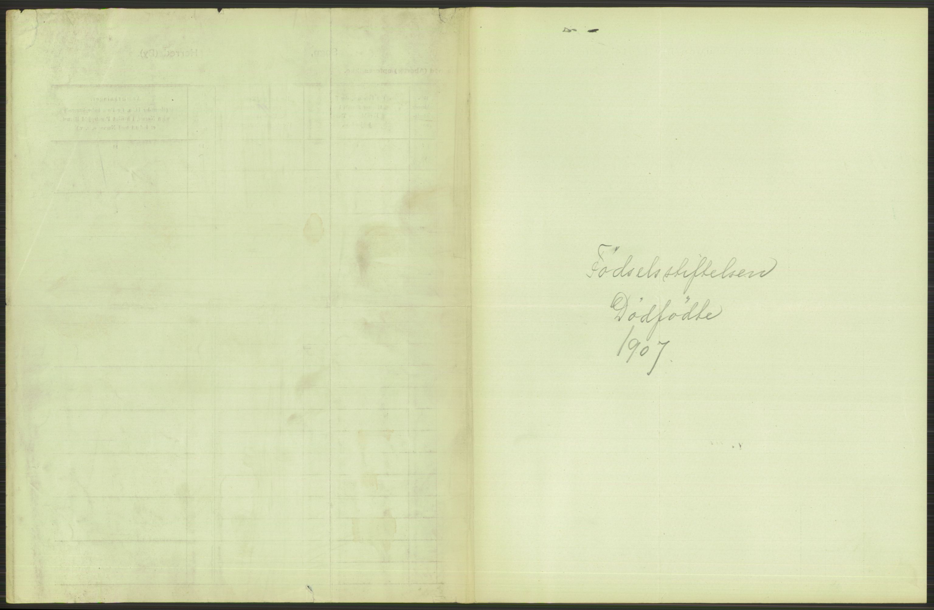 Statistisk sentralbyrå, Sosiodemografiske emner, Befolkning, RA/S-2228/D/Df/Dfa/Dfae/L0010: Kristiania: Døde, dødfødte, 1907, p. 211