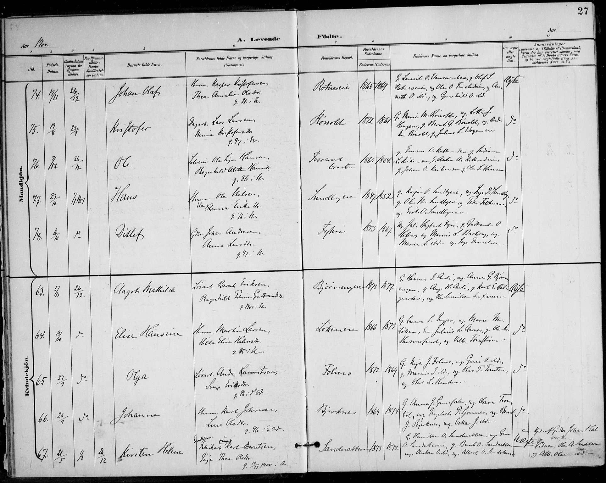 Nes prestekontor Kirkebøker, AV/SAO-A-10410/F/Fa/L0011: Parish register (official) no. I 11, 1899-1918, p. 27