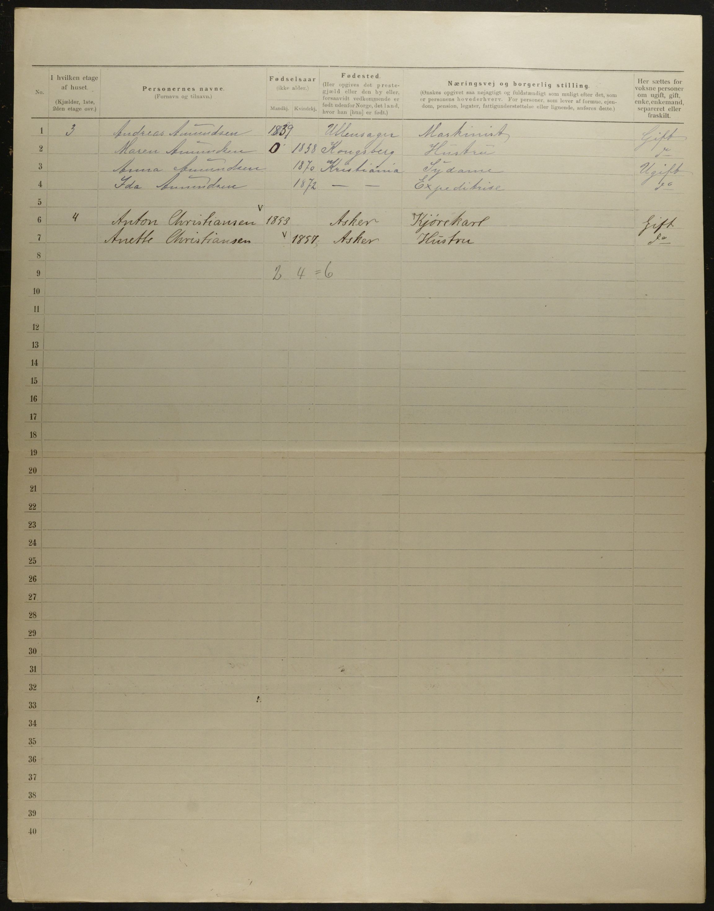 OBA, Municipal Census 1901 for Kristiania, 1901, p. 10248