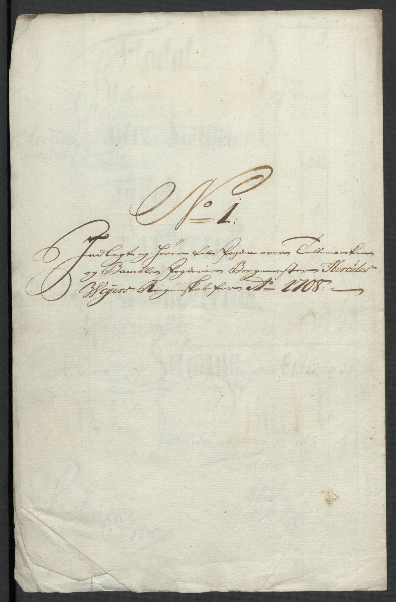 Rentekammeret inntil 1814, Reviderte regnskaper, Fogderegnskap, AV/RA-EA-4092/R36/L2118: Fogderegnskap Øvre og Nedre Telemark og Bamble, 1708-1709, p. 30