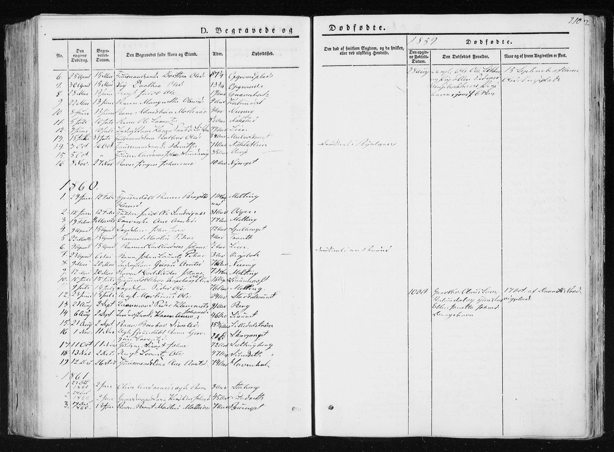 Ministerialprotokoller, klokkerbøker og fødselsregistre - Nord-Trøndelag, SAT/A-1458/733/L0323: Parish register (official) no. 733A02, 1843-1870, p. 210