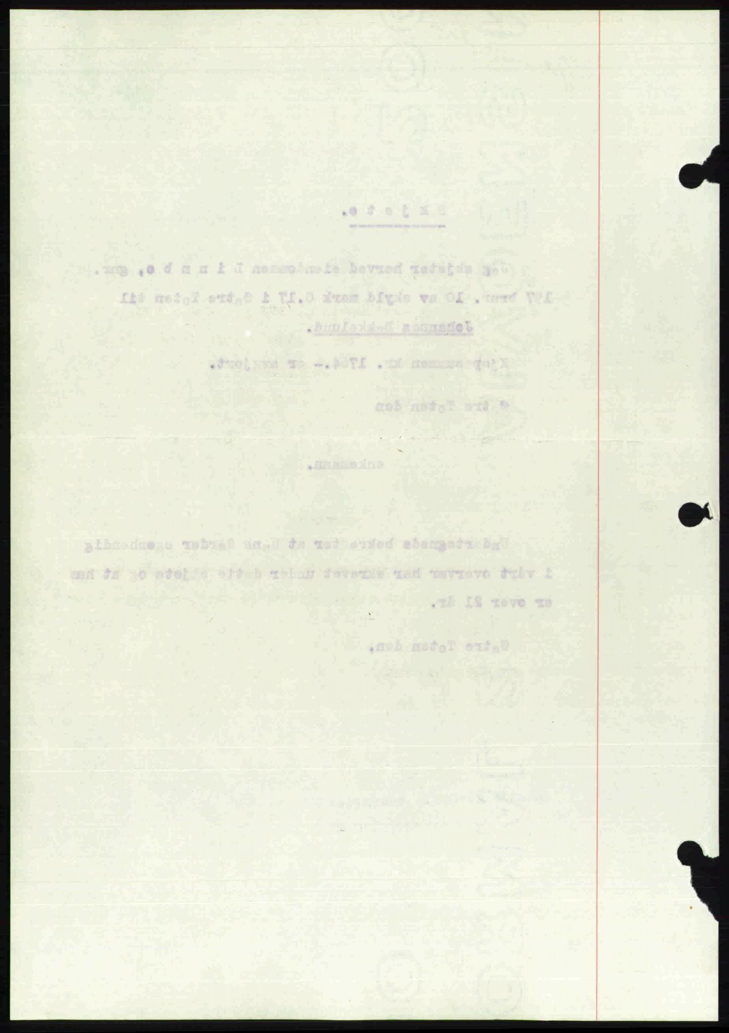 Toten tingrett, SAH/TING-006/H/Hb/Hbc/L0007: Mortgage book no. Hbc-07, 1939-1940, Diary no: : 3370/1939