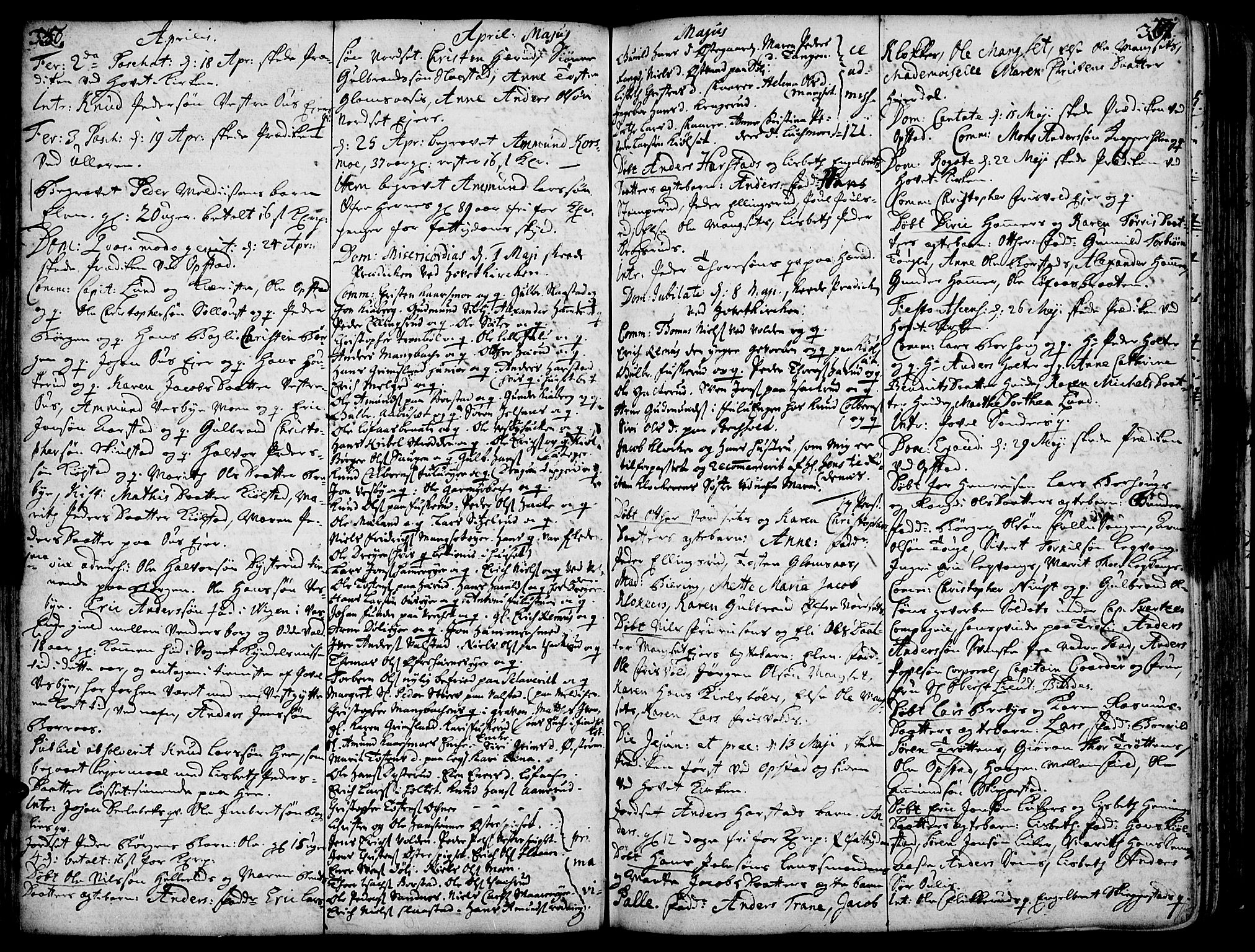 Strøm-Odalen prestekontor, AV/SAH-PREST-028/H/Ha/Haa/L0002: Parish register (official) no. 2, 1716-1740, p. 350-351