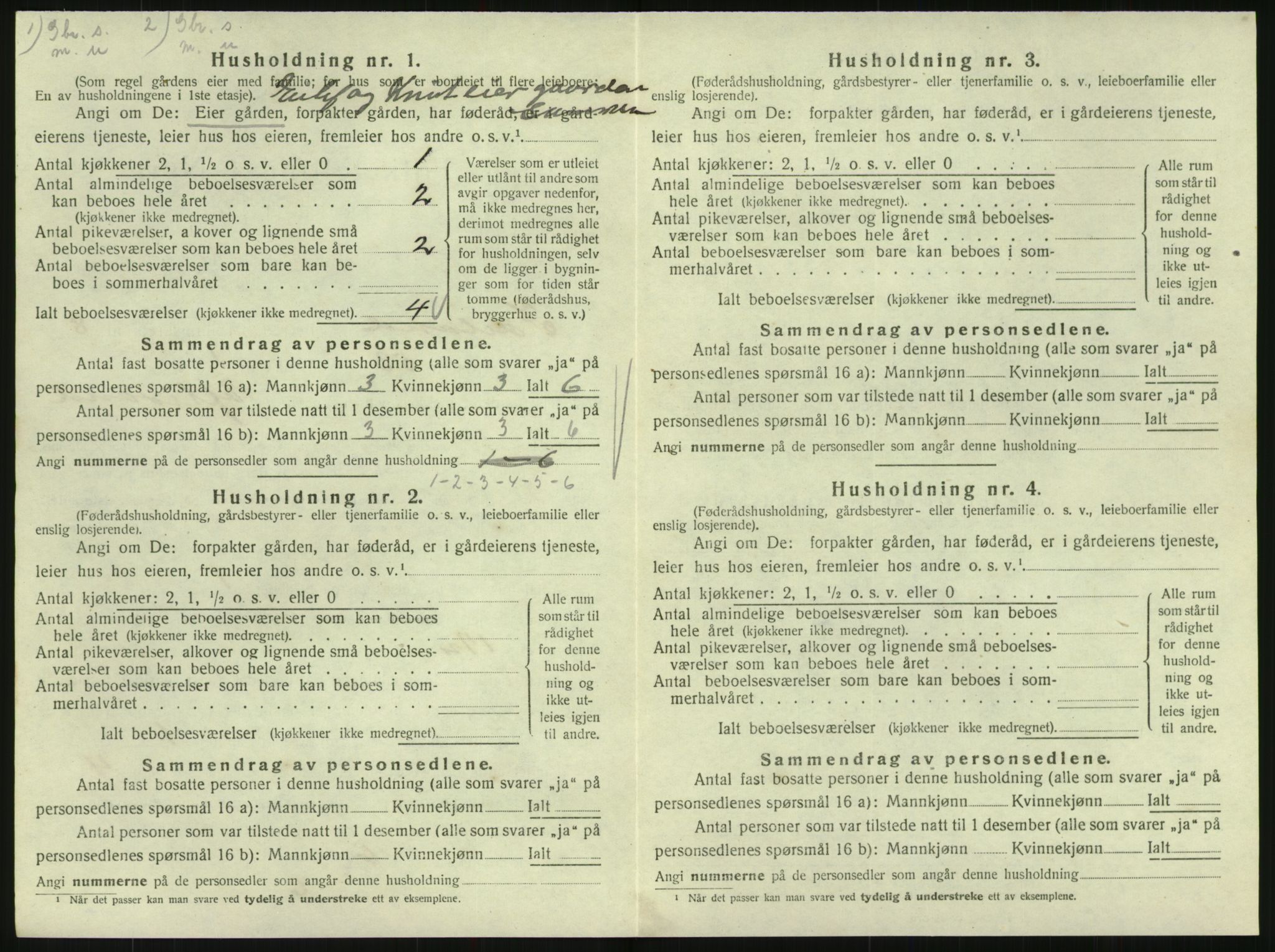 SAK, 1920 census for Iveland, 1920, p. 410