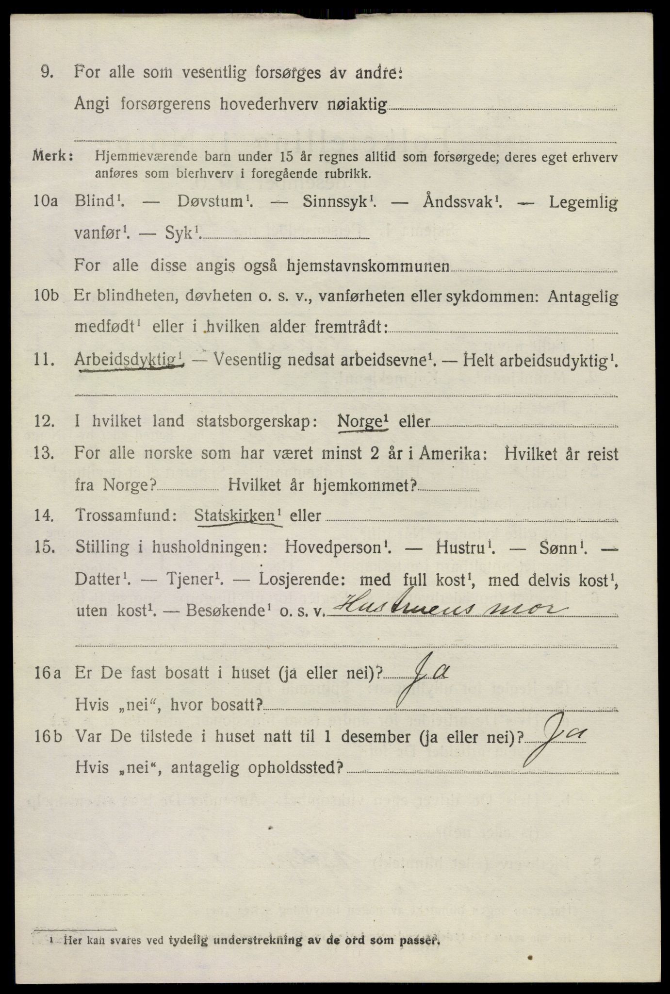 SAKO, 1920 census for Tjølling, 1920, p. 8164