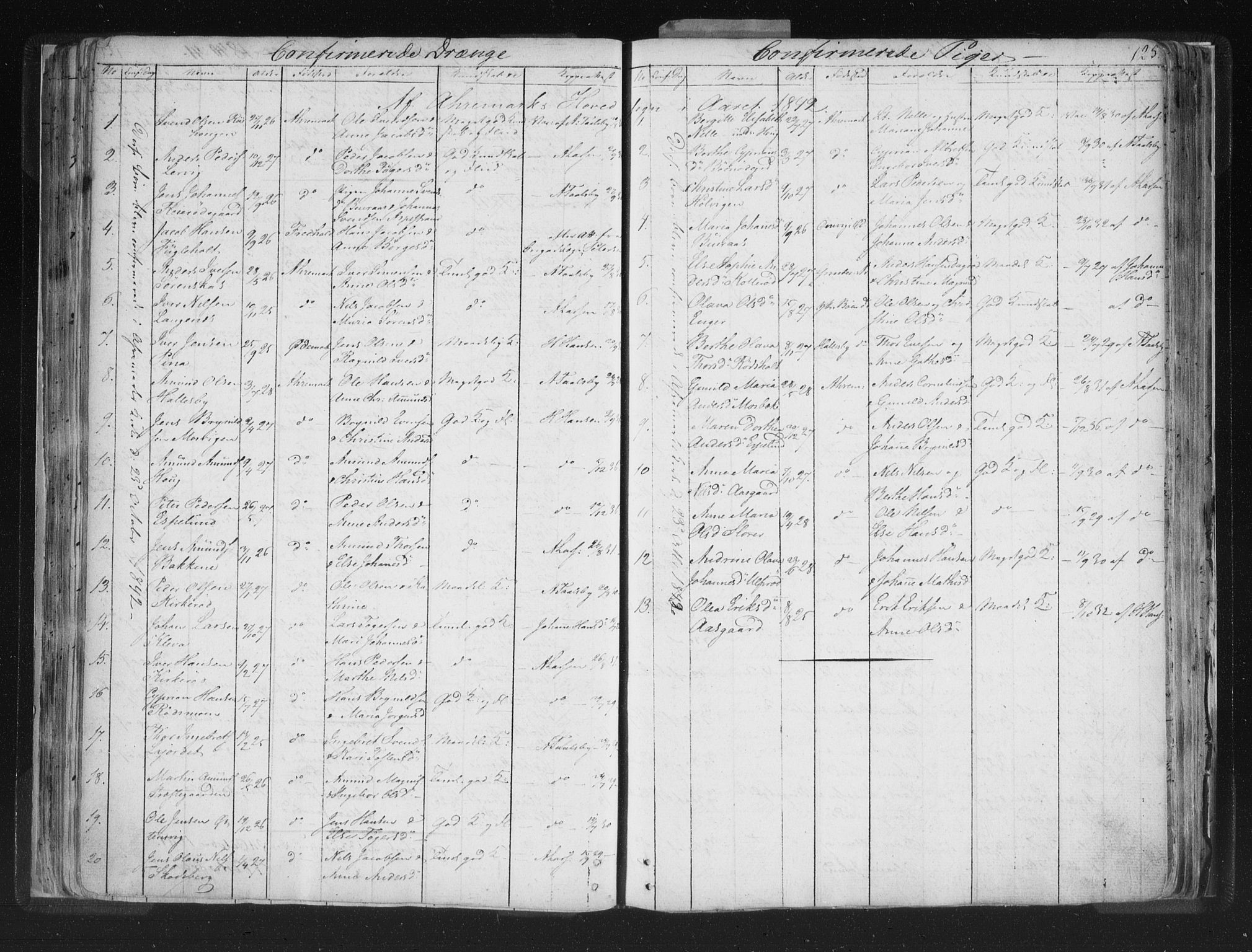 Aremark prestekontor Kirkebøker, AV/SAO-A-10899/F/Fc/L0002: Parish register (official) no. III 2, 1834-1849, p. 125