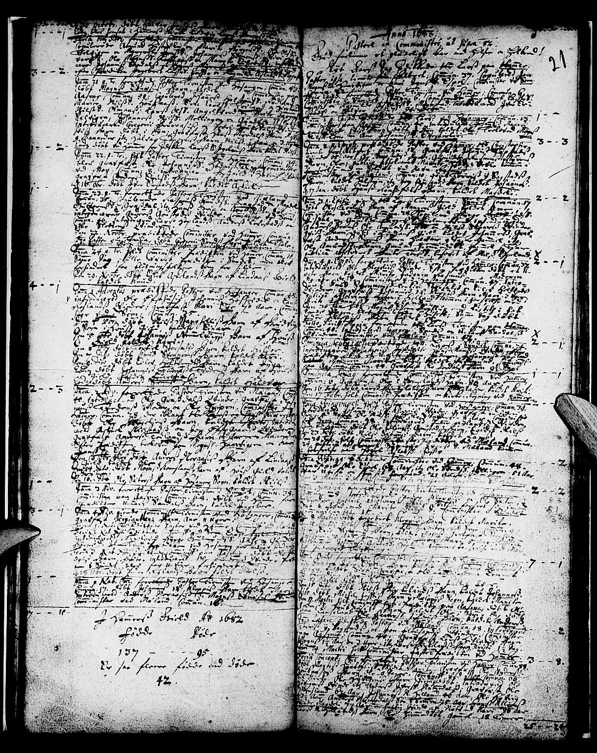 Hamre sokneprestembete, AV/SAB-A-75501/H/Ha/Haa/Haaa/L0001: Parish register (official) no. A 1, 1677-1691, p. 21