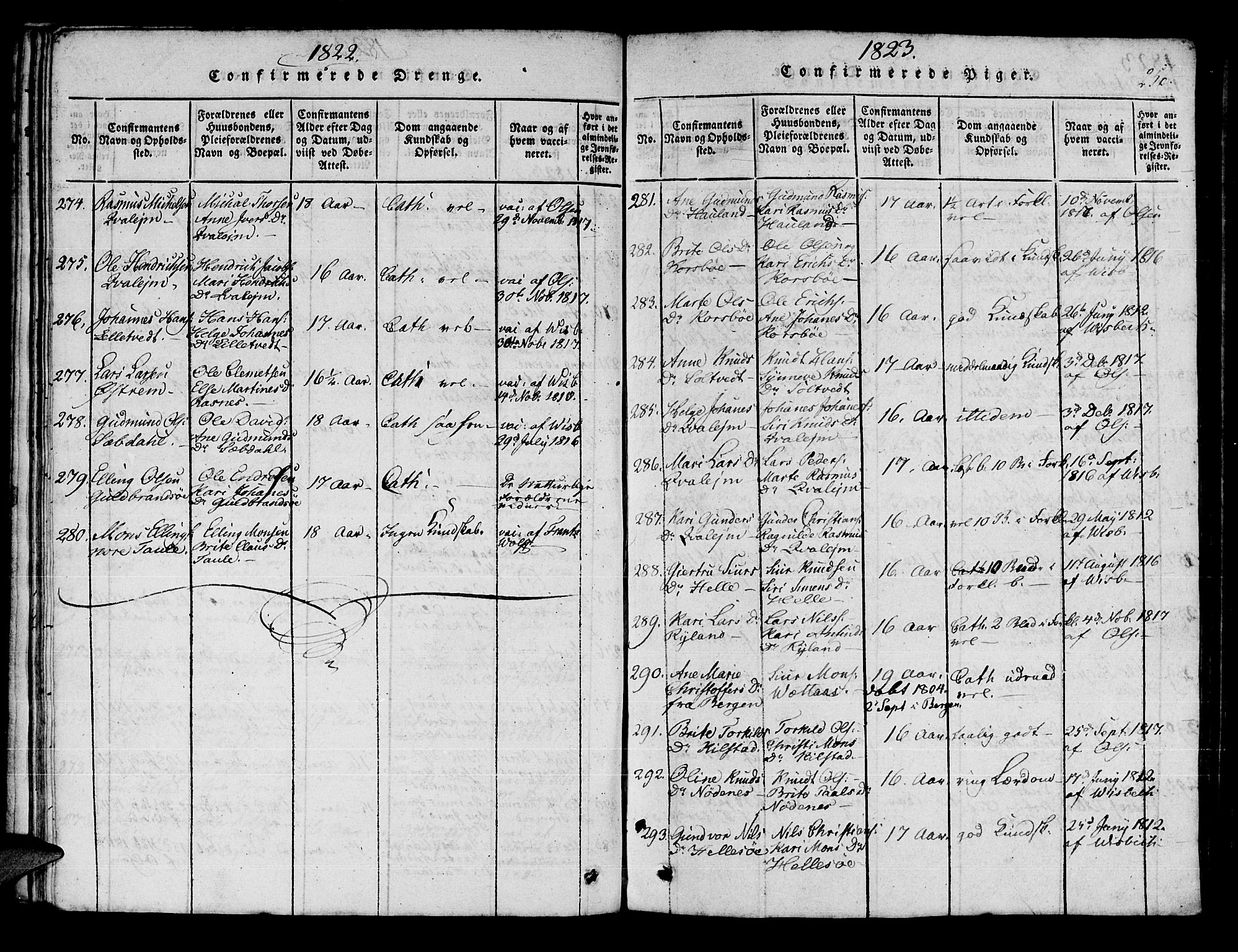 Manger sokneprestembete, SAB/A-76801/H/Haa: Parish register (official) no. A 3, 1816-1824, p. 256