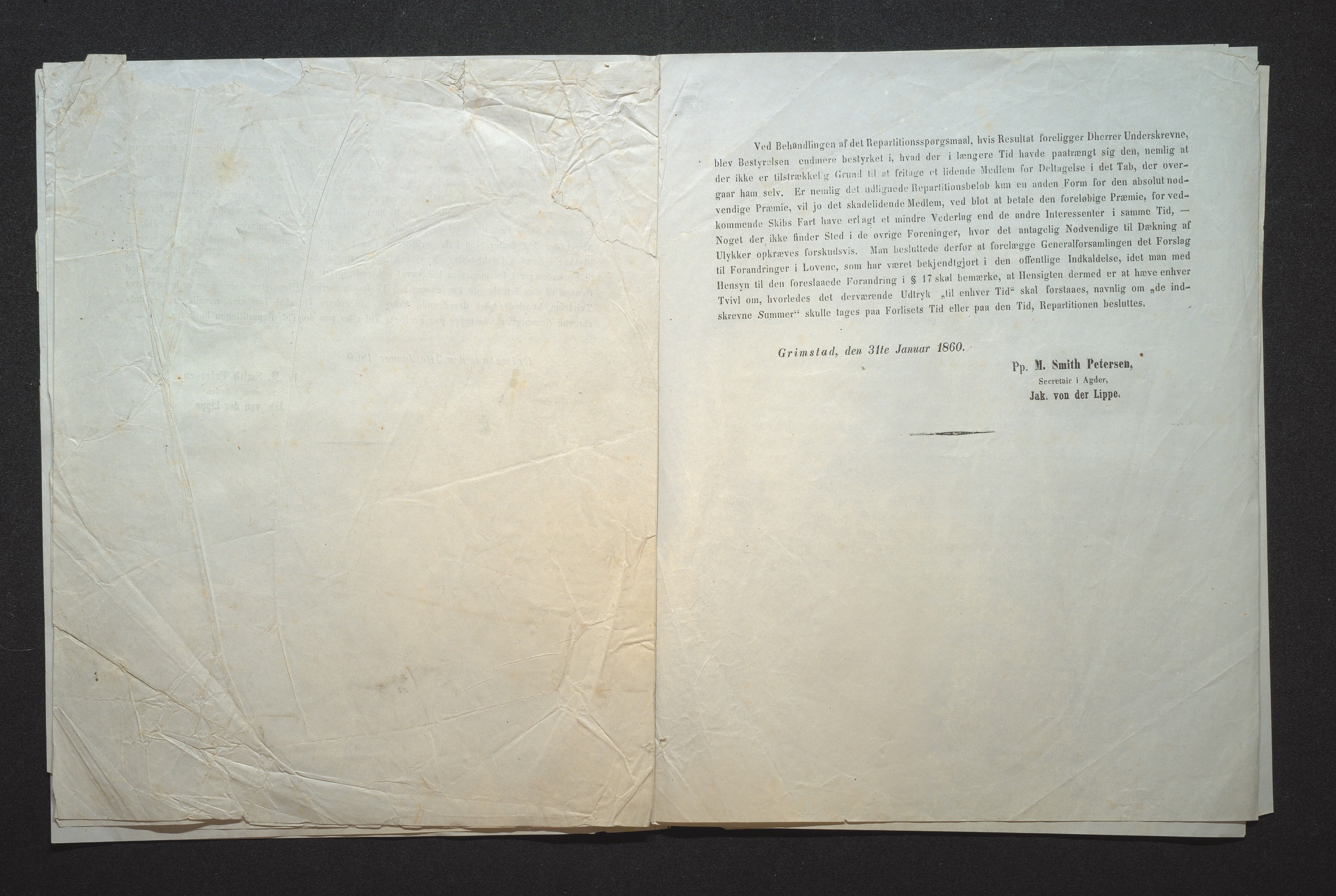 Agders Gjensidige Assuranceforening, AAKS/PA-1718/05/L0001: Regnskap, seilavdeling, pakkesak, 1855-1880