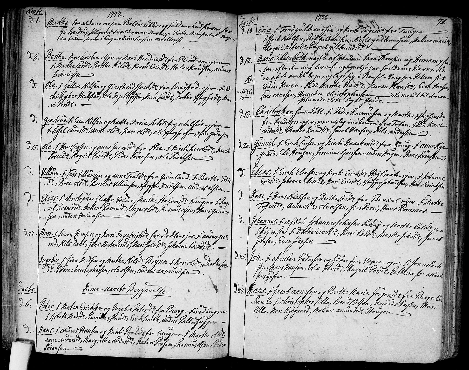 Aker prestekontor kirkebøker, SAO/A-10861/F/L0009: Parish register (official) no. 9, 1765-1785, p. 71