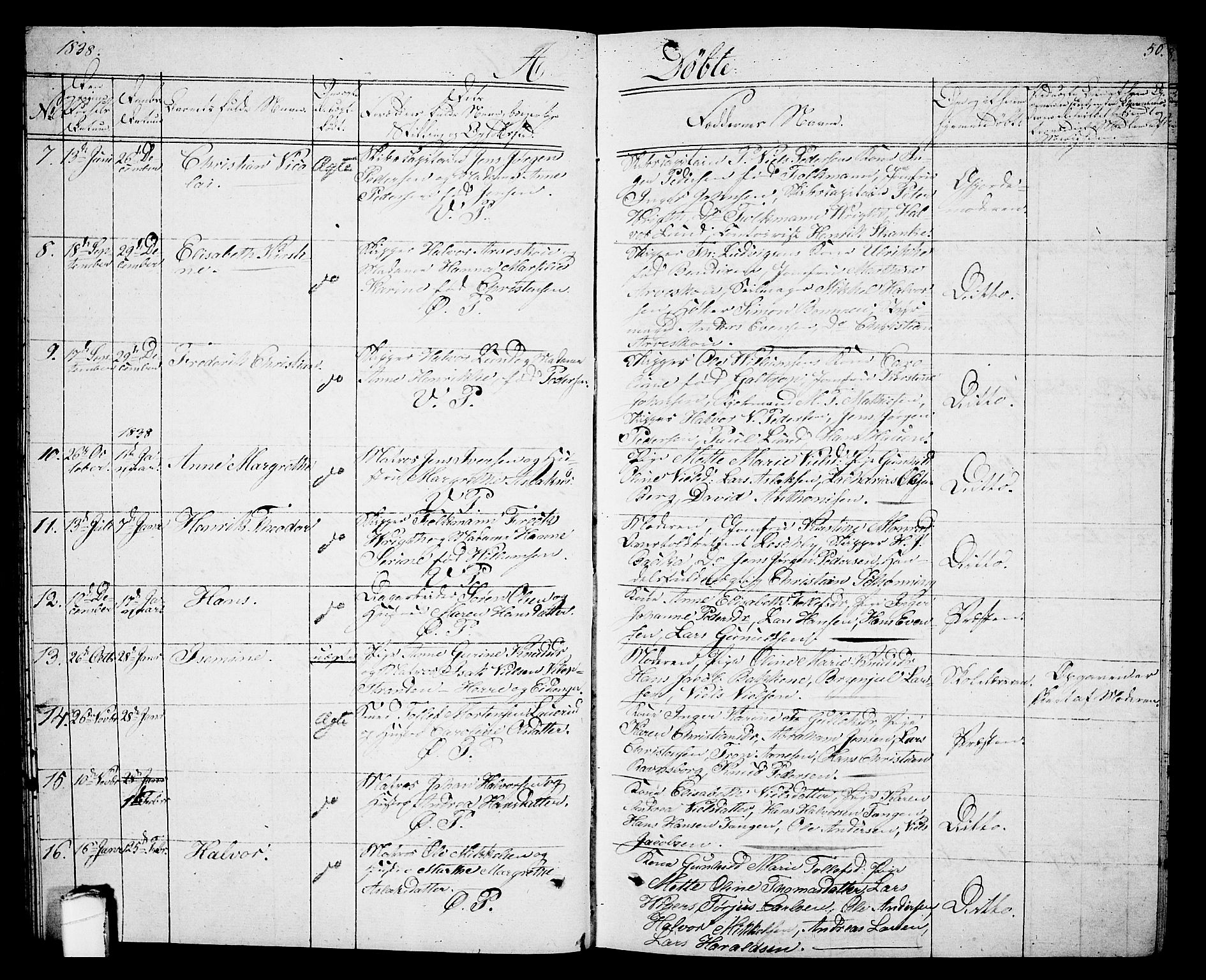 Porsgrunn kirkebøker , SAKO/A-104/G/Gb/L0002: Parish register (copy) no. II 2, 1828-1841, p. 50