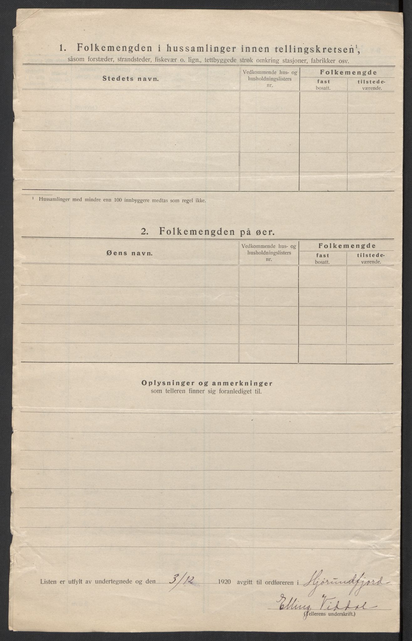 SAT, 1920 census for Hjørundfjord, 1920, p. 18