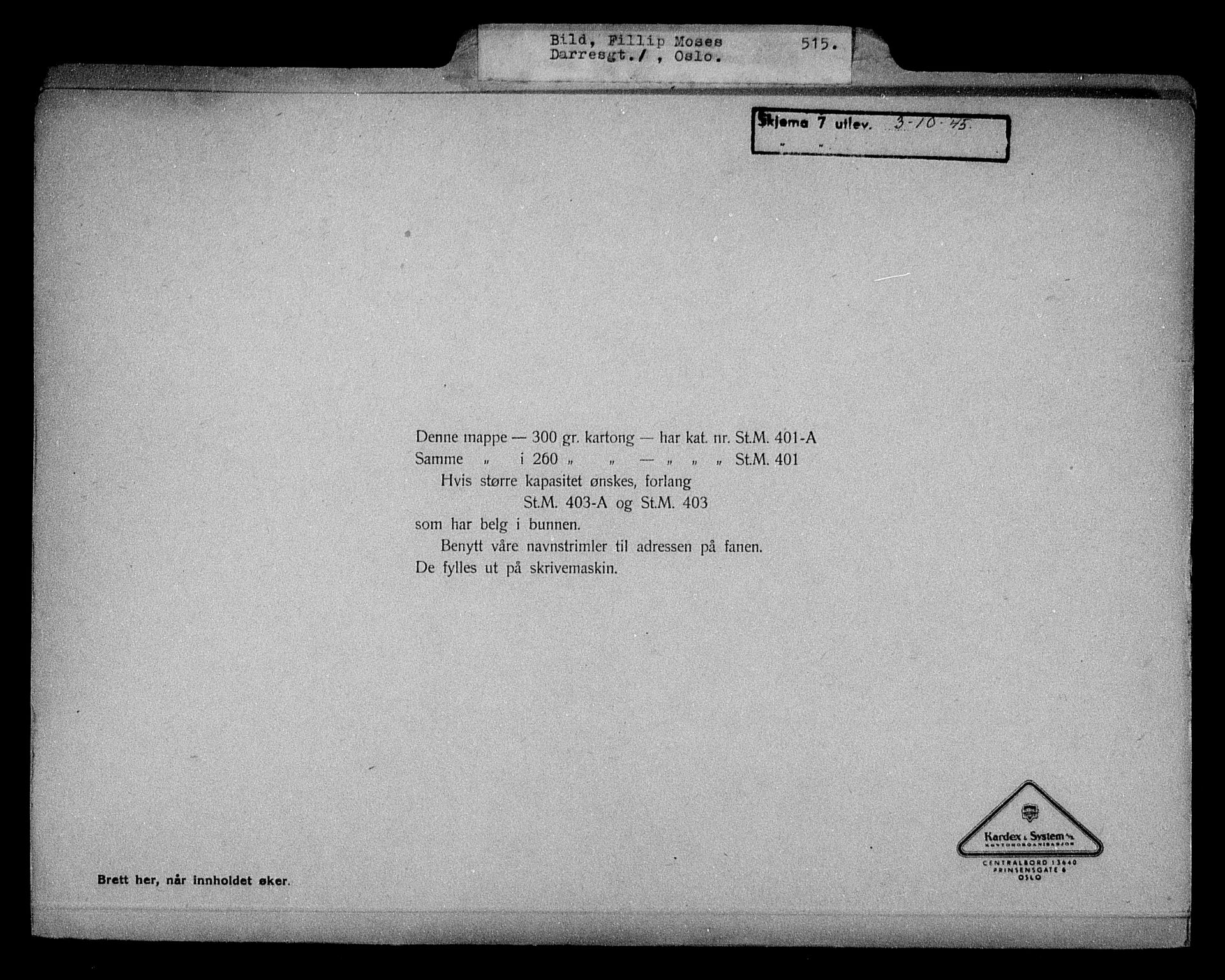 Justisdepartementet, Tilbakeføringskontoret for inndratte formuer, AV/RA-S-1564/H/Hc/Hcc/L0924: --, 1945-1947, p. 127