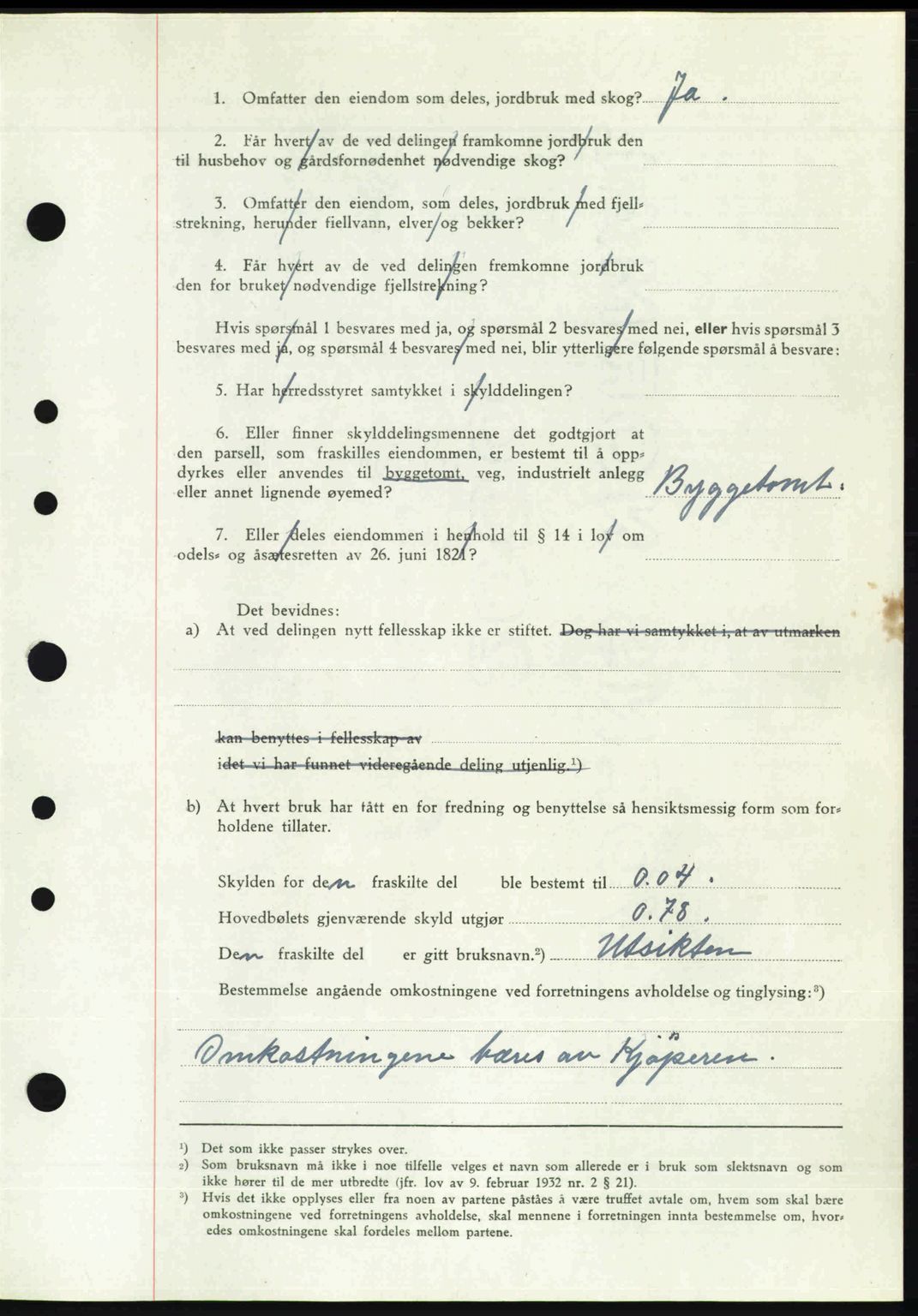 Nedenes sorenskriveri, AV/SAK-1221-0006/G/Gb/Gba/L0055: Mortgage book no. A7, 1946-1946, Diary no: : 828/1946