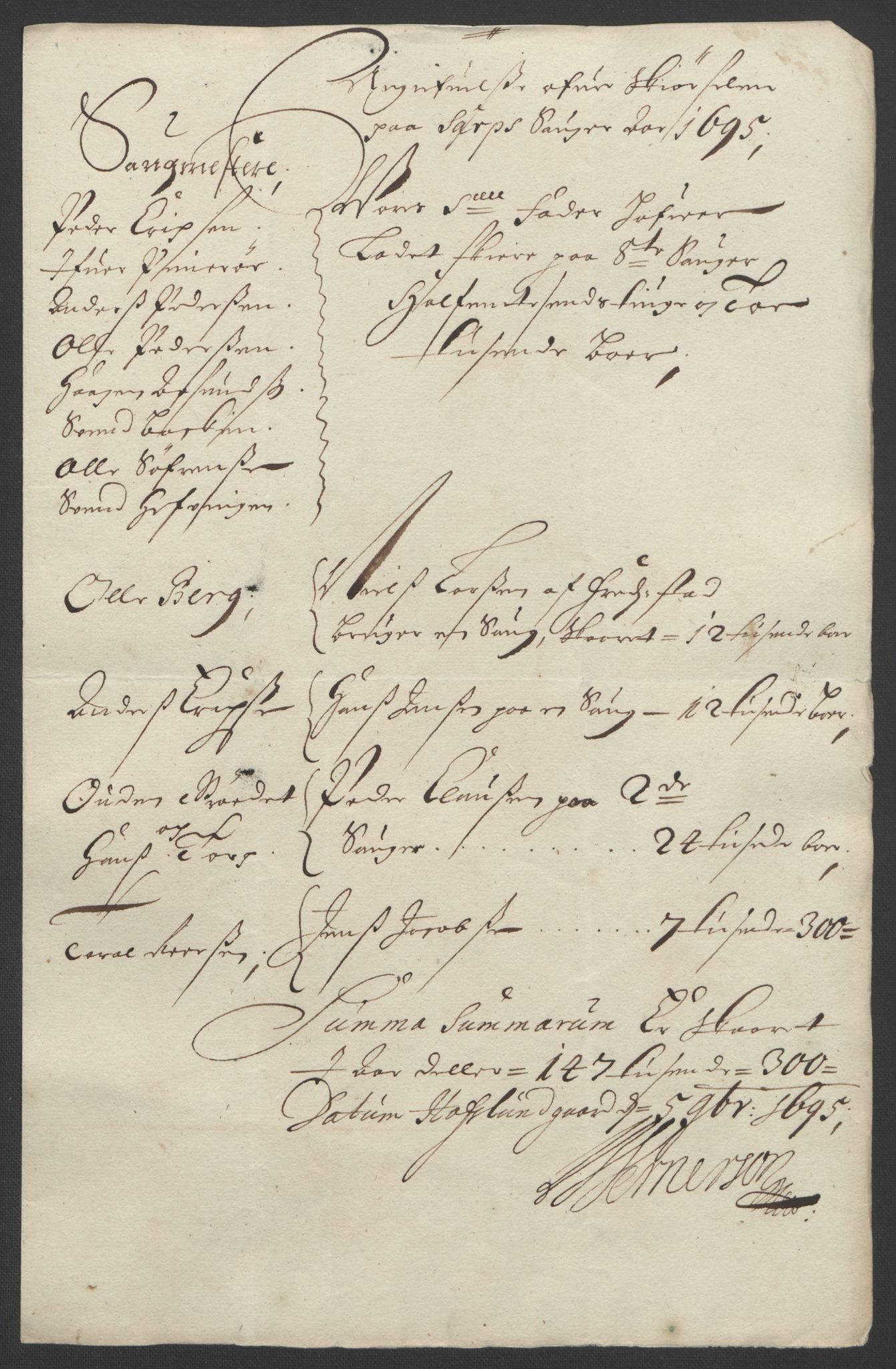 Rentekammeret inntil 1814, Reviderte regnskaper, Fogderegnskap, AV/RA-EA-4092/R01/L0012: Fogderegnskap Idd og Marker, 1694-1695, p. 236