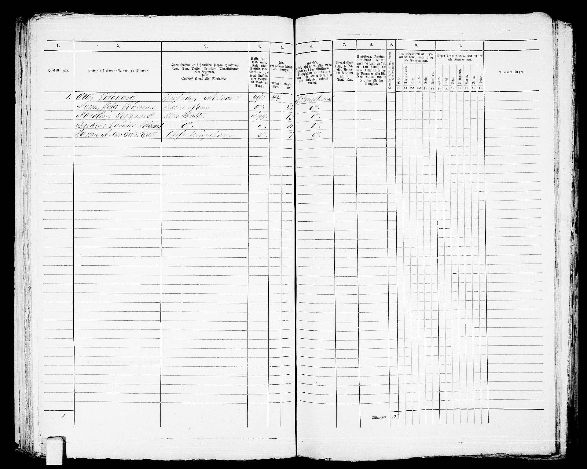 RA, 1865 census for Botne/Holmestrand, 1865, p. 123