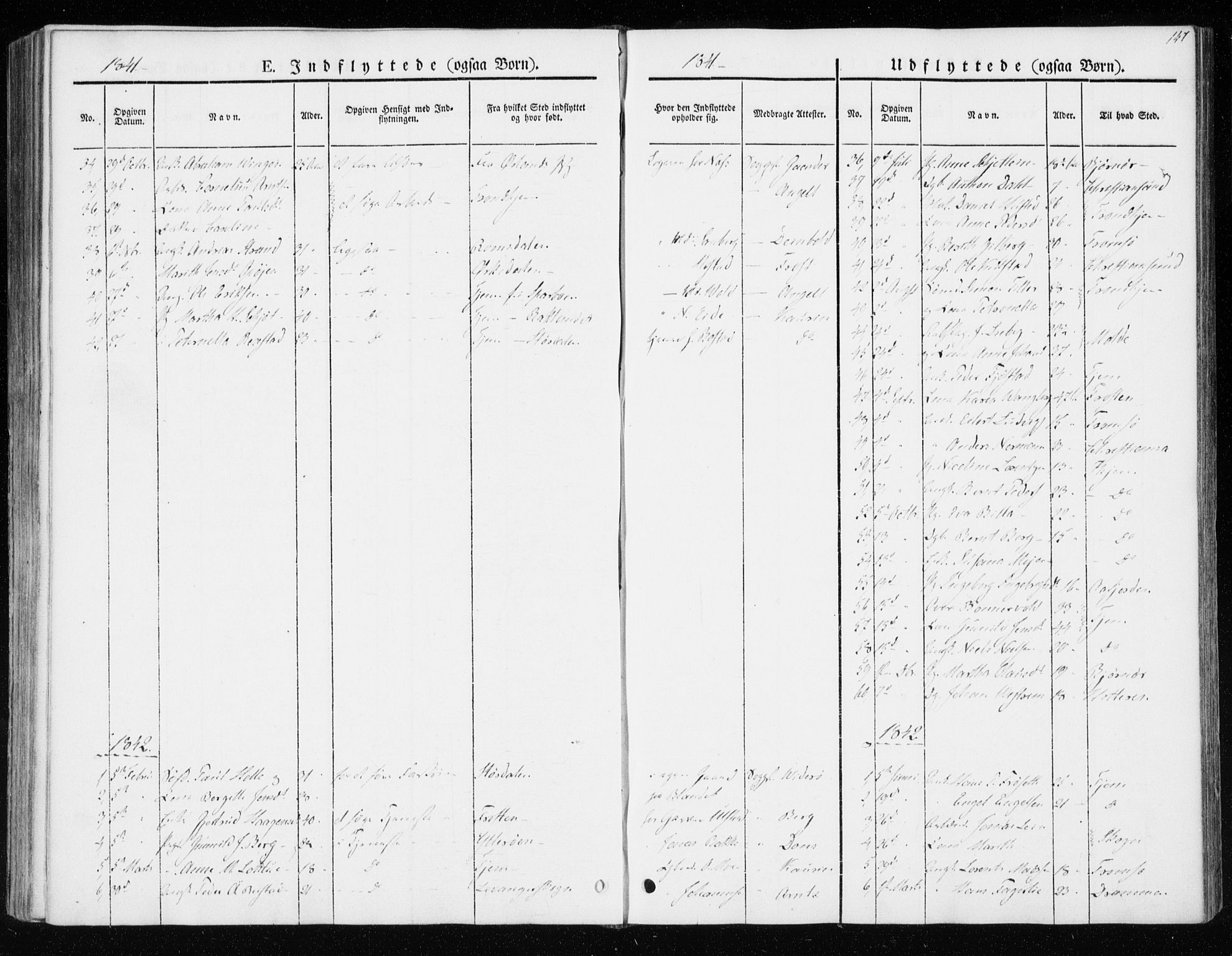 Ministerialprotokoller, klokkerbøker og fødselsregistre - Sør-Trøndelag, SAT/A-1456/604/L0183: Parish register (official) no. 604A04, 1841-1850, p. 147