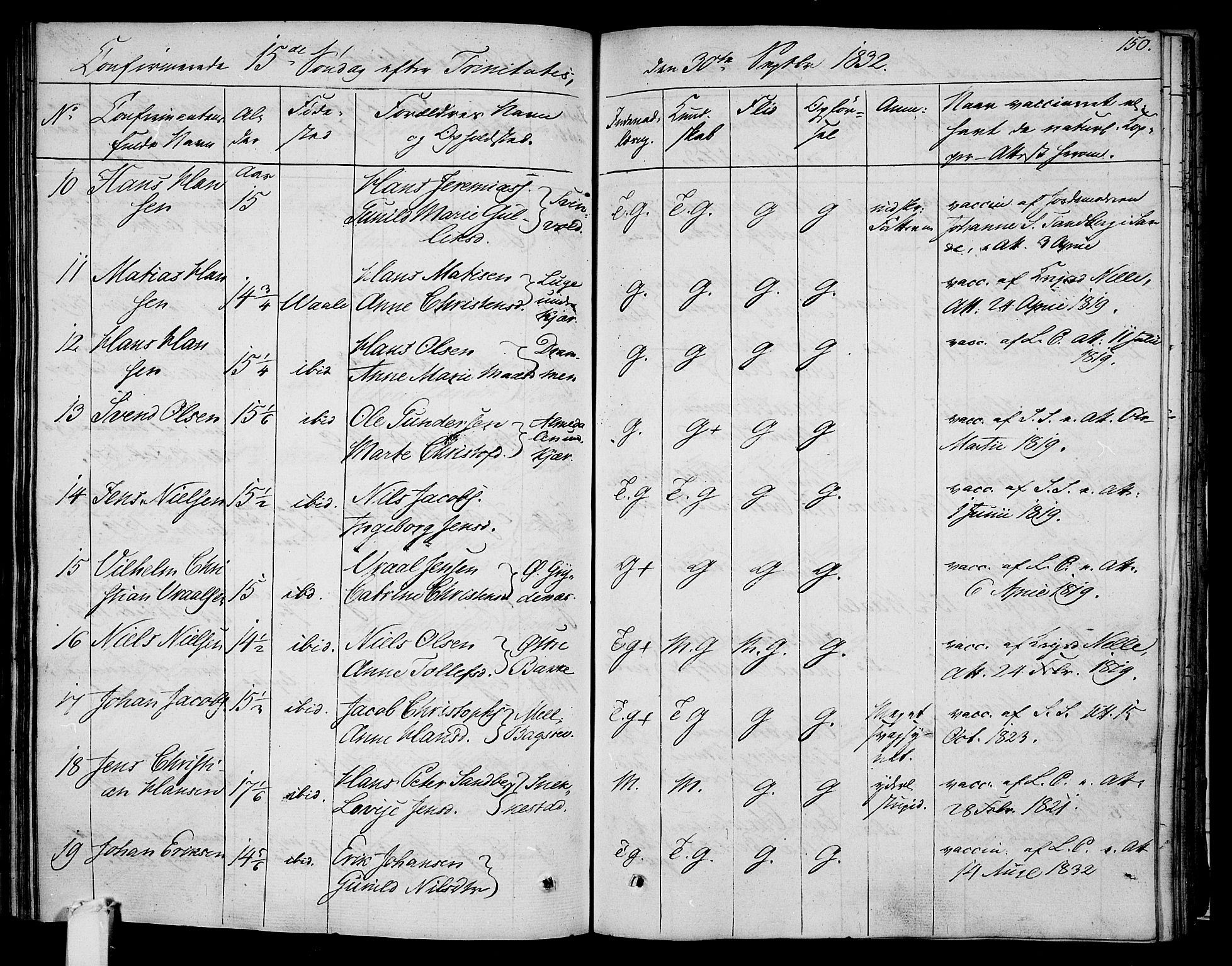 Våle kirkebøker, SAKO/A-334/F/Fa/L0008: Parish register (official) no. I 8, 1824-1844, p. 150
