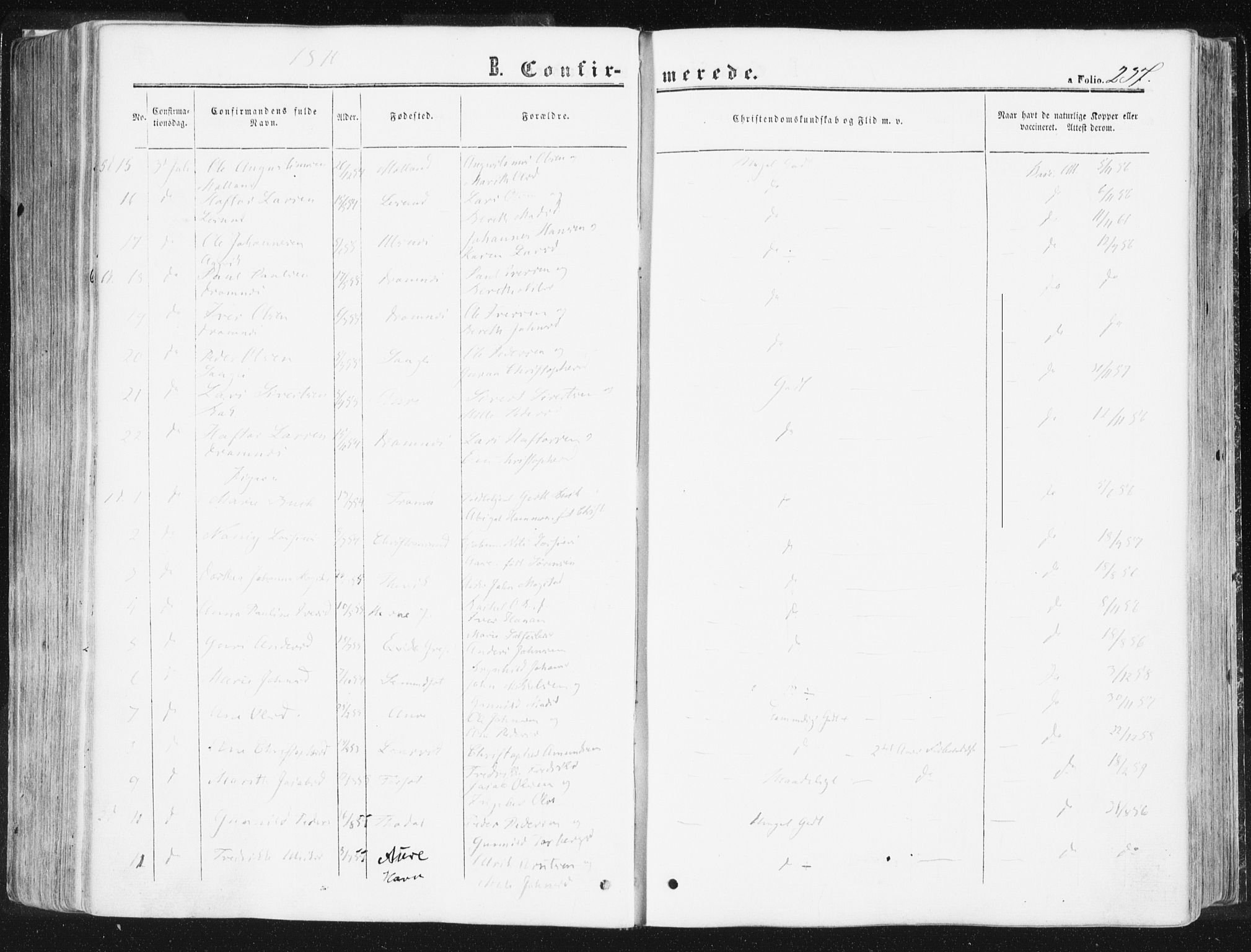 Ministerialprotokoller, klokkerbøker og fødselsregistre - Møre og Romsdal, AV/SAT-A-1454/578/L0905: Parish register (official) no. 578A04, 1859-1877, p. 237