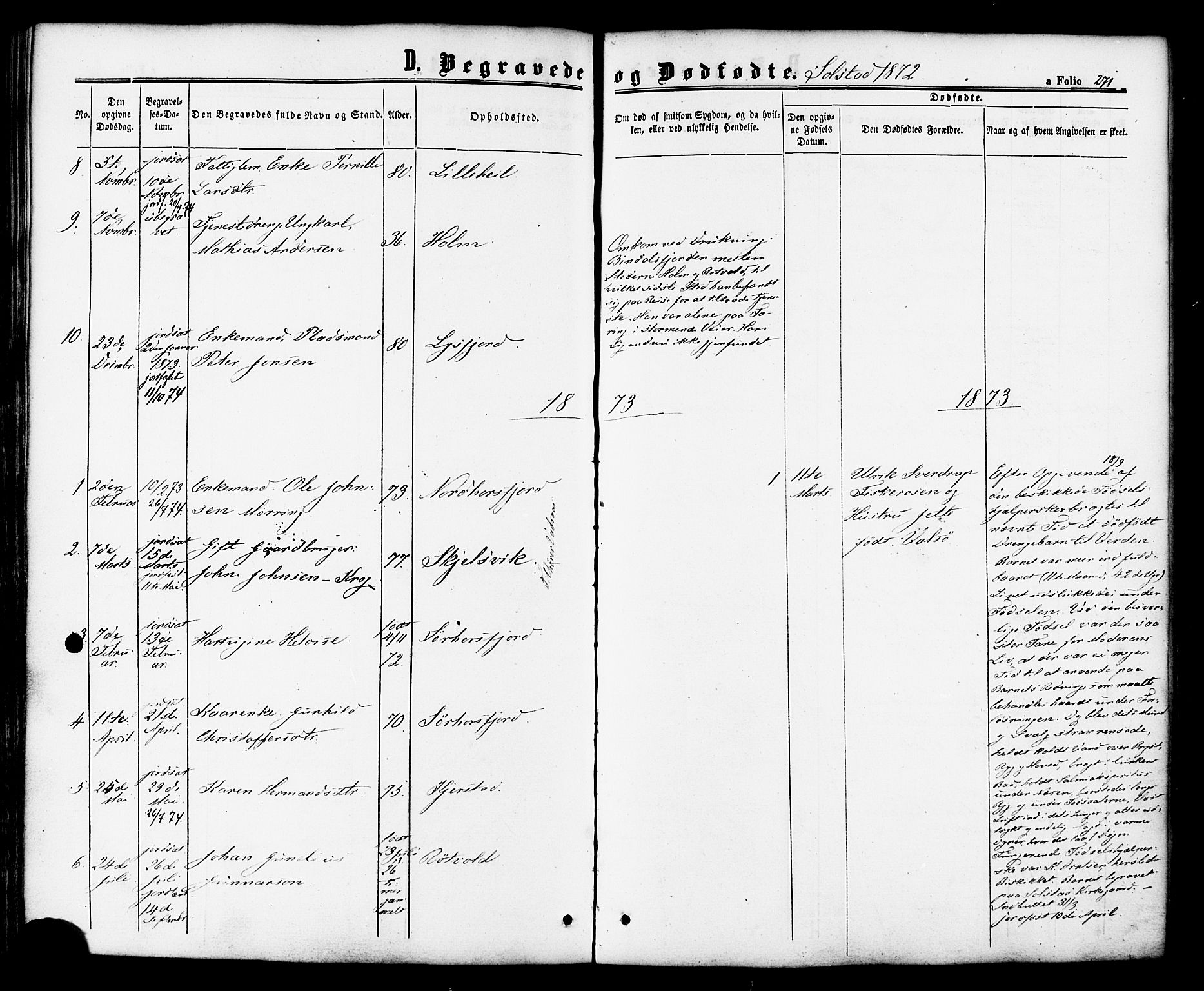 Ministerialprotokoller, klokkerbøker og fødselsregistre - Nordland, AV/SAT-A-1459/810/L0147: Parish register (official) no. 810A08 /2, 1862-1874, p. 271