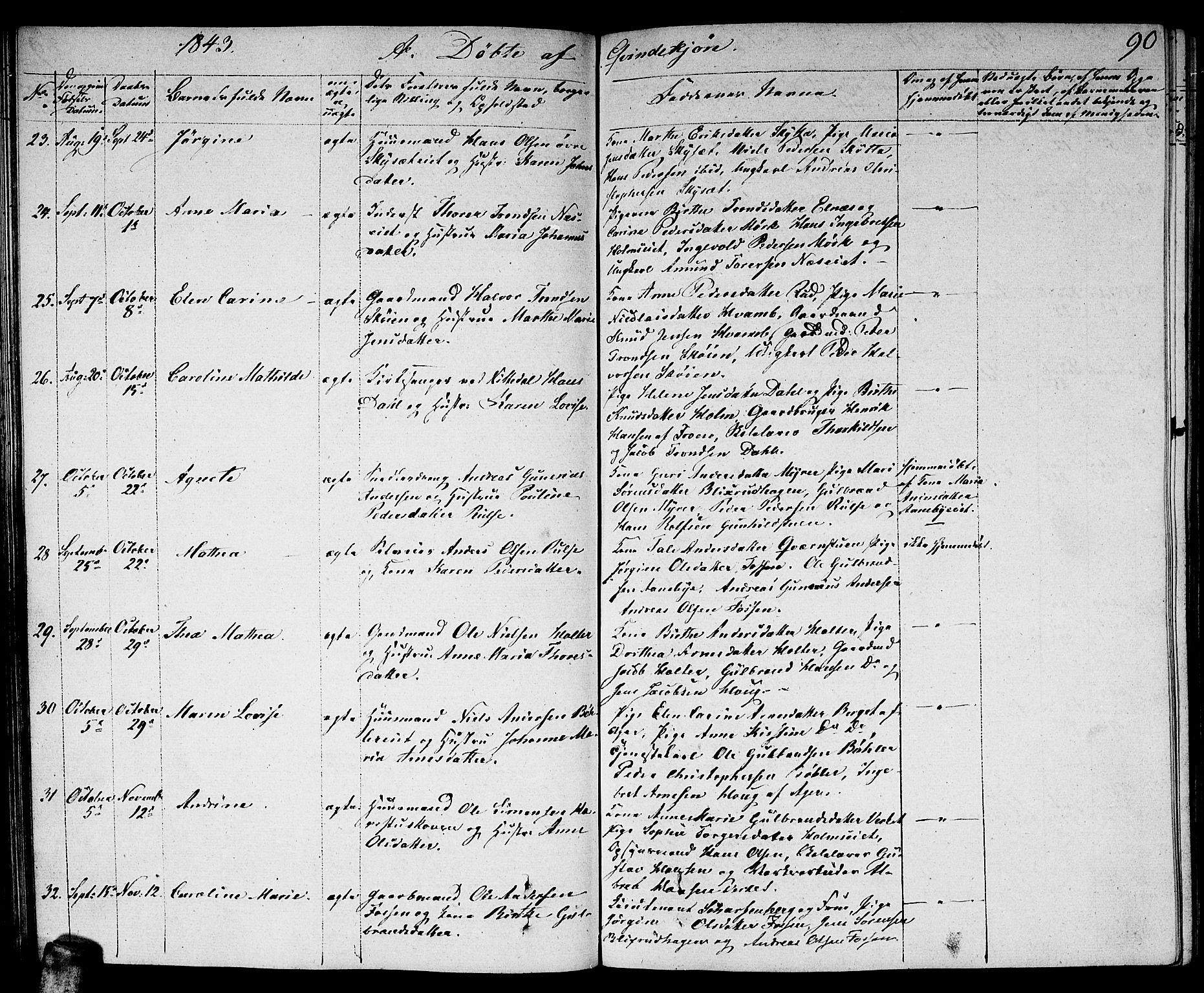 Nittedal prestekontor Kirkebøker, AV/SAO-A-10365a/F/Fa/L0004: Parish register (official) no. I 4, 1836-1849, p. 90