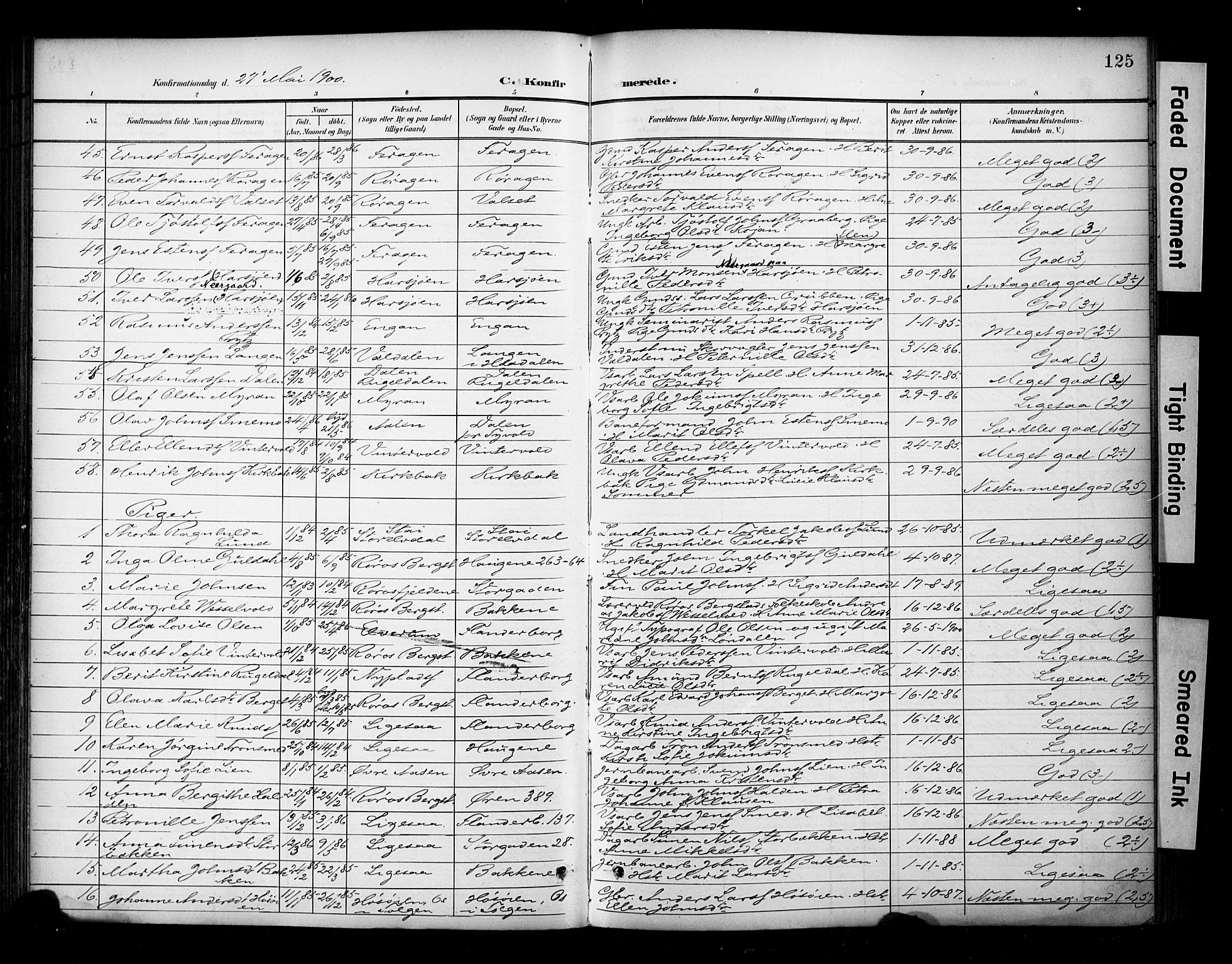 Ministerialprotokoller, klokkerbøker og fødselsregistre - Sør-Trøndelag, SAT/A-1456/681/L0936: Parish register (official) no. 681A14, 1899-1908, p. 125