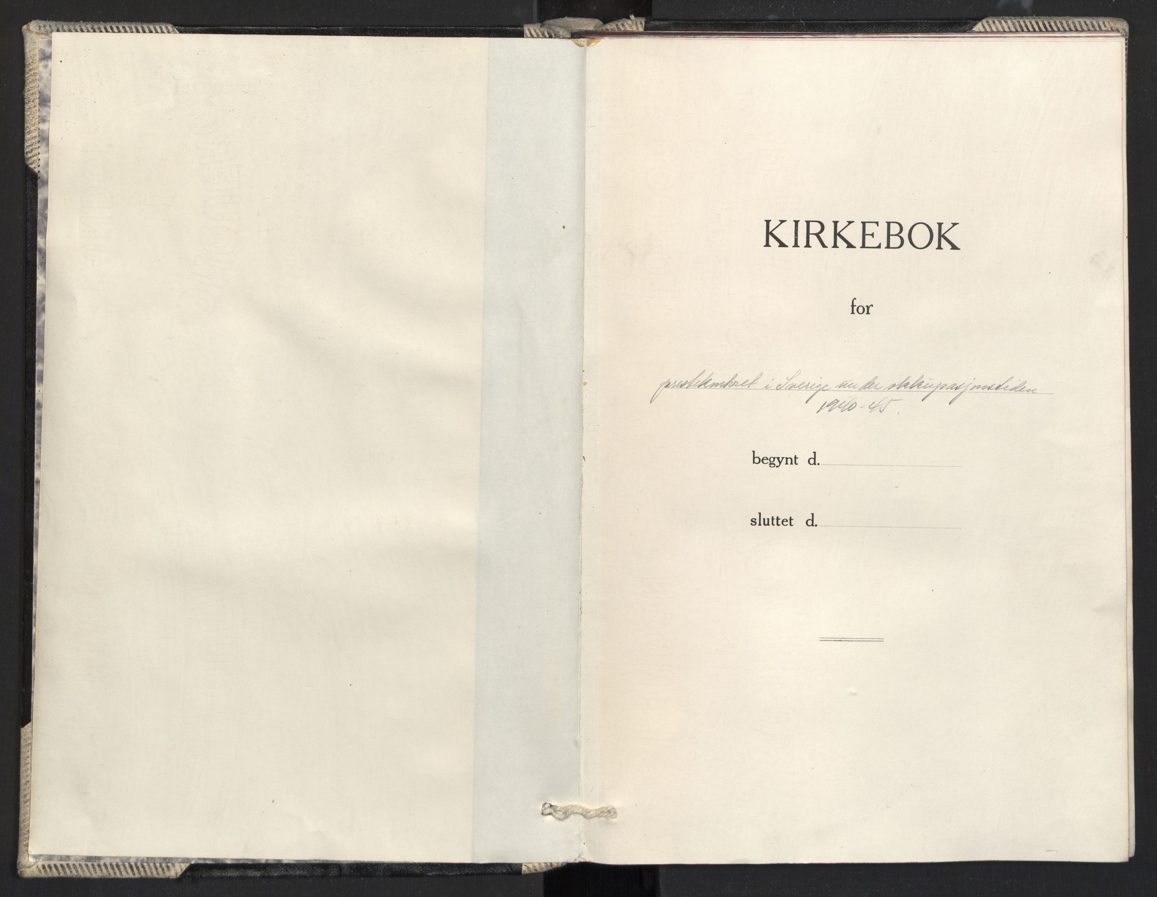 Prestekontoret i Sverige under okkupasjonen Kirkebøker, SAO/A-11045/F/L0003: Parish register (official) no. 3, 1944-1945