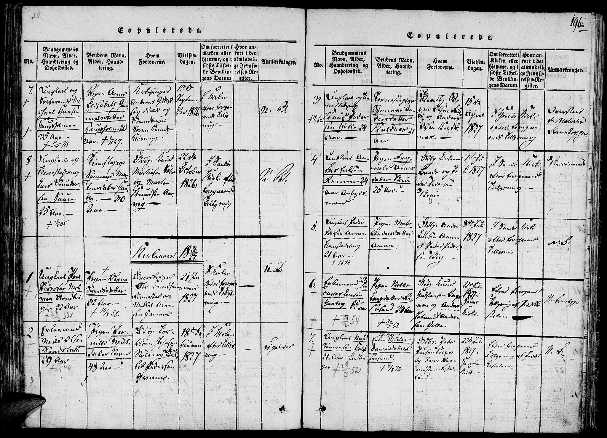 Ministerialprotokoller, klokkerbøker og fødselsregistre - Møre og Romsdal, AV/SAT-A-1454/503/L0033: Parish register (official) no. 503A01, 1816-1841, p. 196