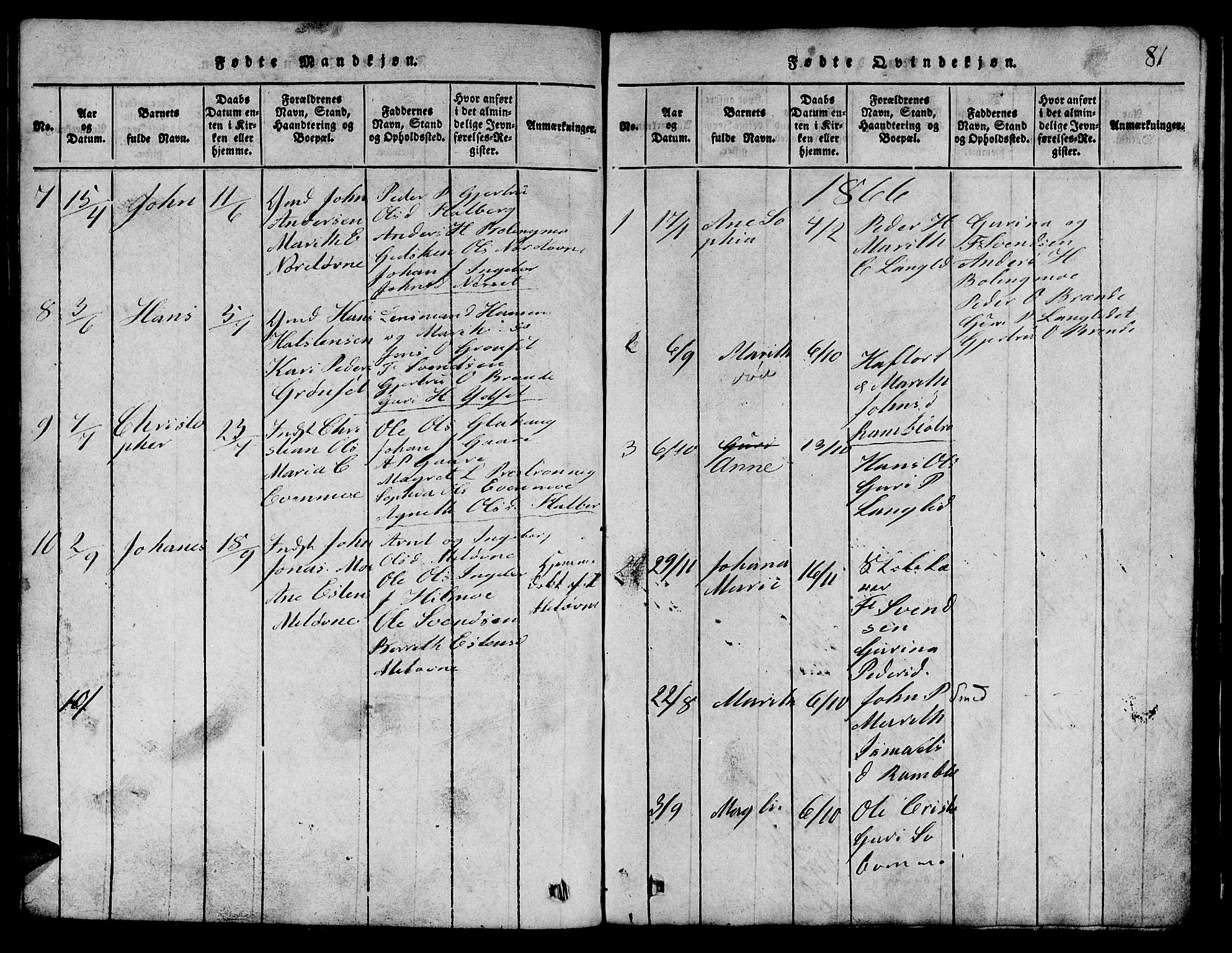 Ministerialprotokoller, klokkerbøker og fødselsregistre - Sør-Trøndelag, SAT/A-1456/685/L0976: Parish register (copy) no. 685C01, 1817-1878, p. 81