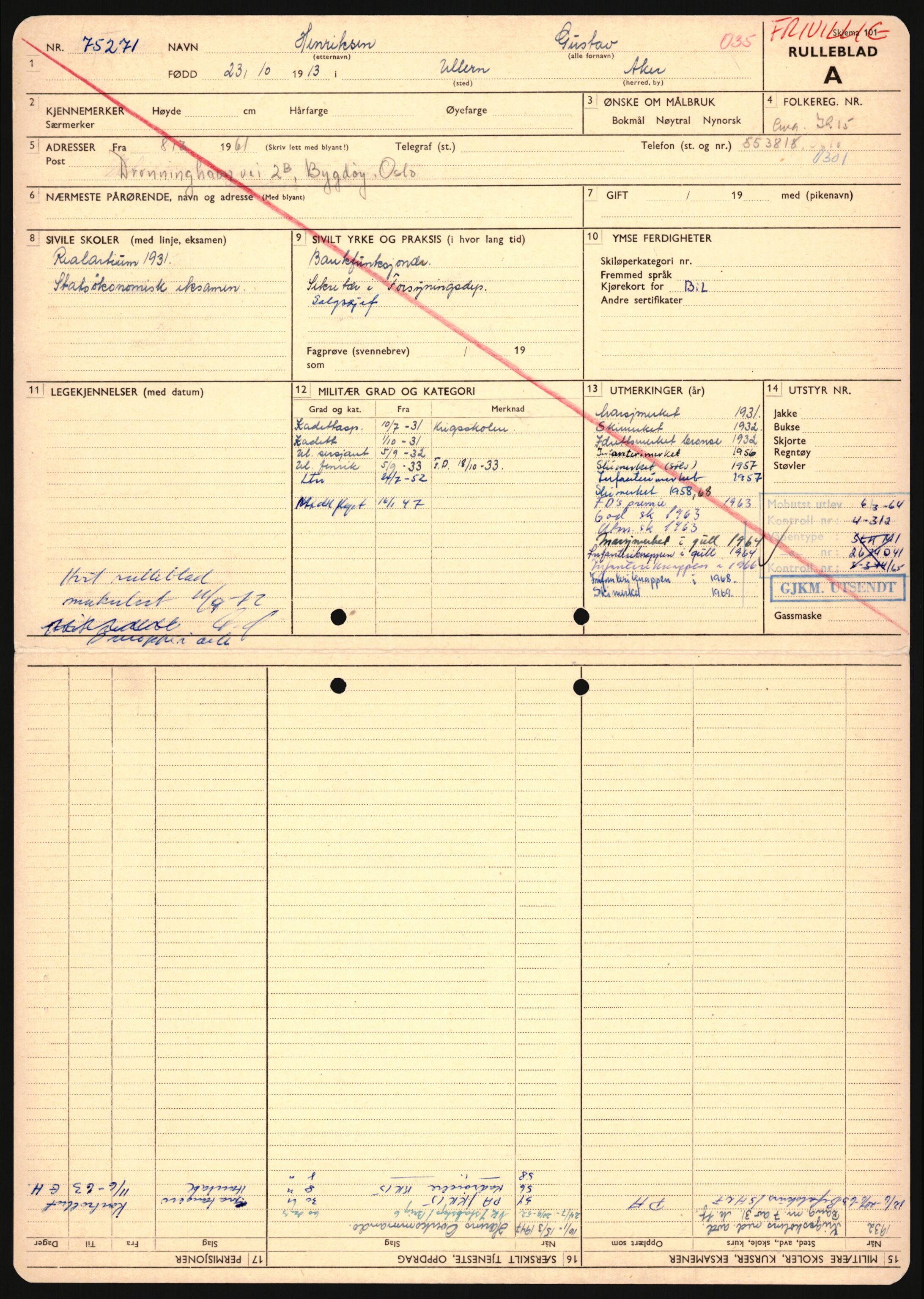Forsvaret, Sør-Hålogaland landforsvar, AV/RA-RAFA-2552/P/Pa/L0302: Personellmapper for slettet personell, yrkesbefal og vernepliktig befal, født 1913-1916, 1932-1976, p. 79