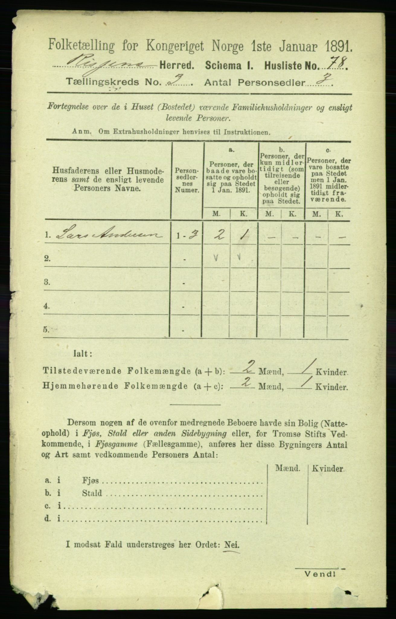 RA, 1891 census for 1624 Rissa, 1891, p. 1584