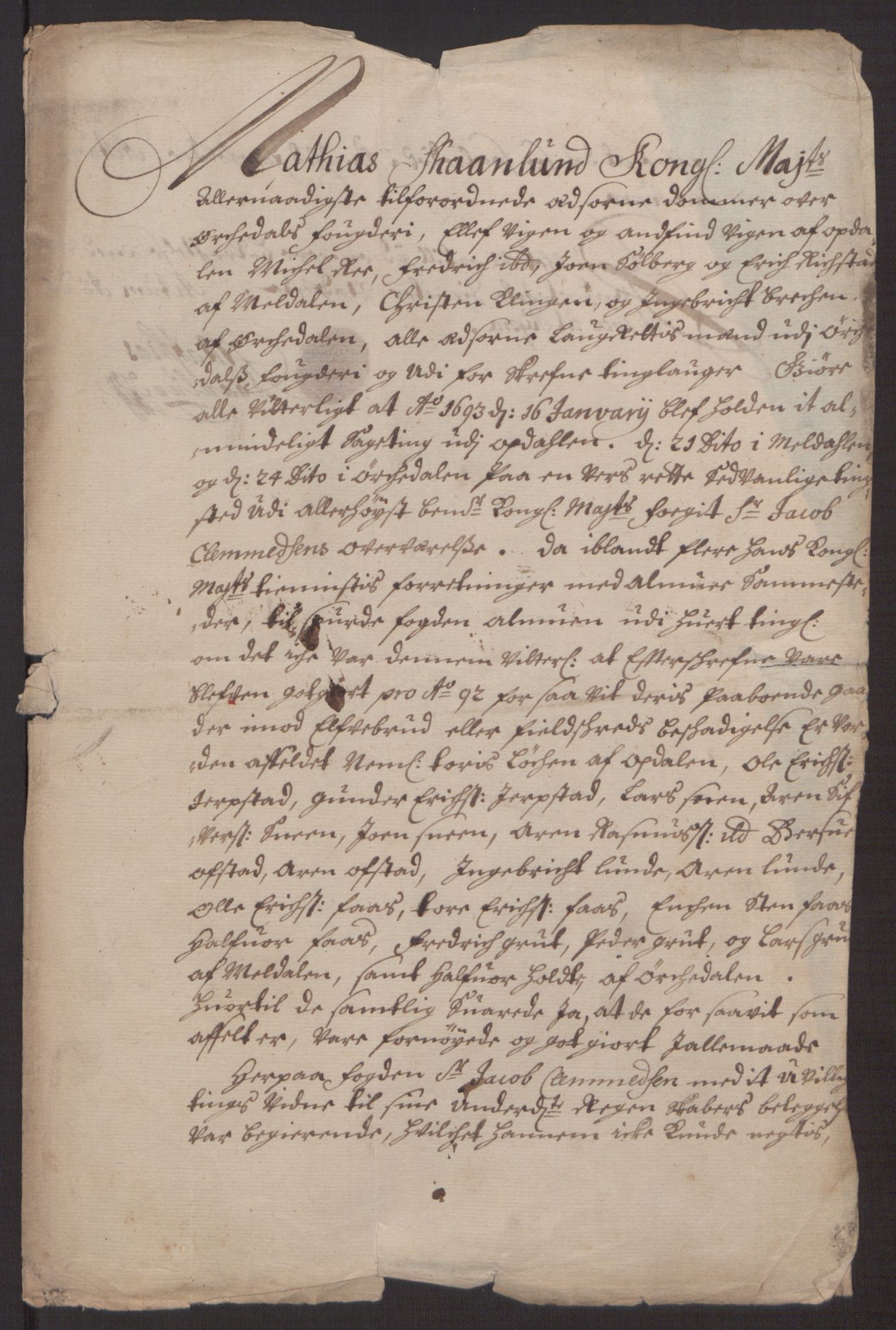 Rentekammeret inntil 1814, Reviderte regnskaper, Fogderegnskap, AV/RA-EA-4092/R58/L3937: Fogderegnskap Orkdal, 1691-1692, p. 397