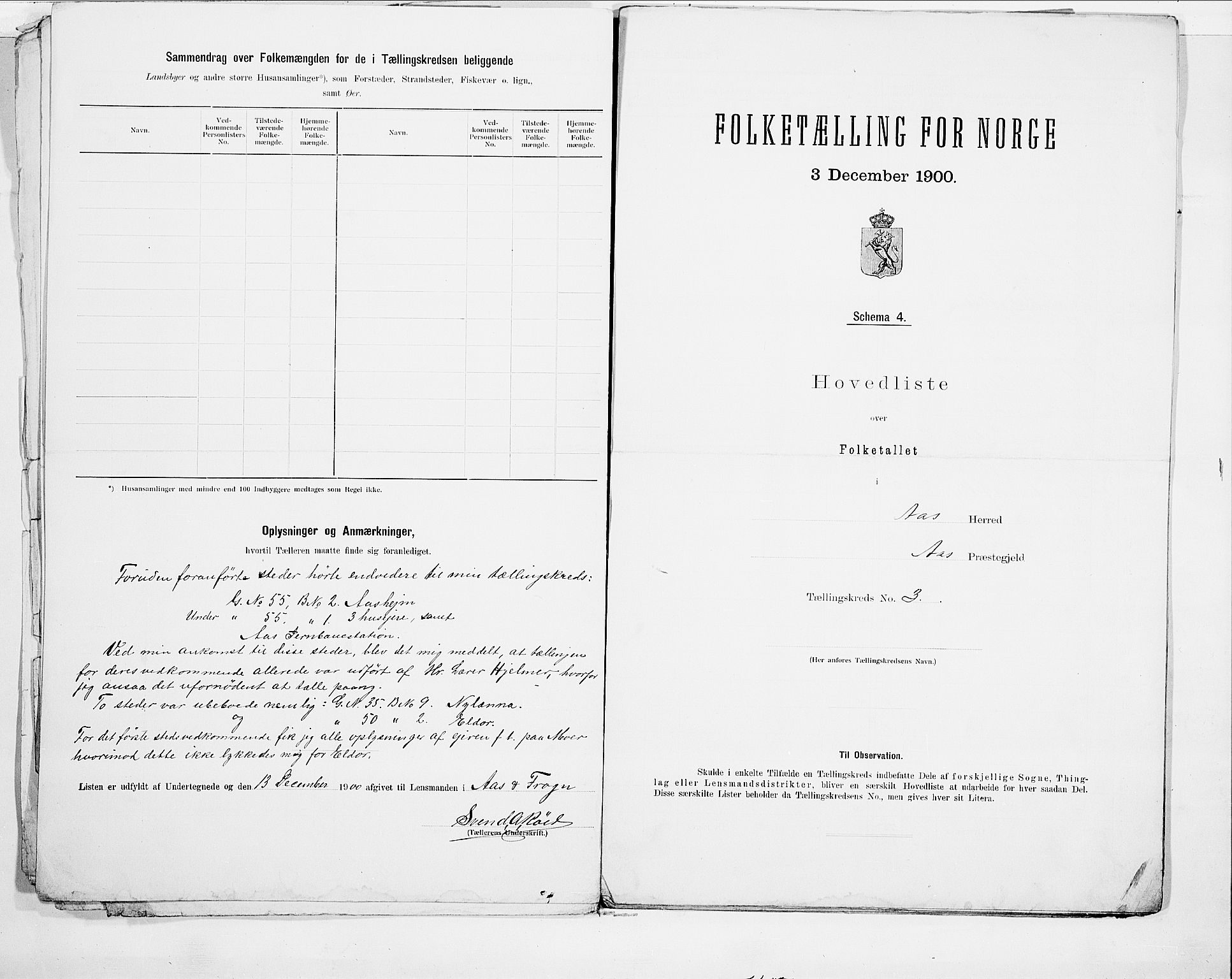 SAO, 1900 census for Ås, 1900, p. 8