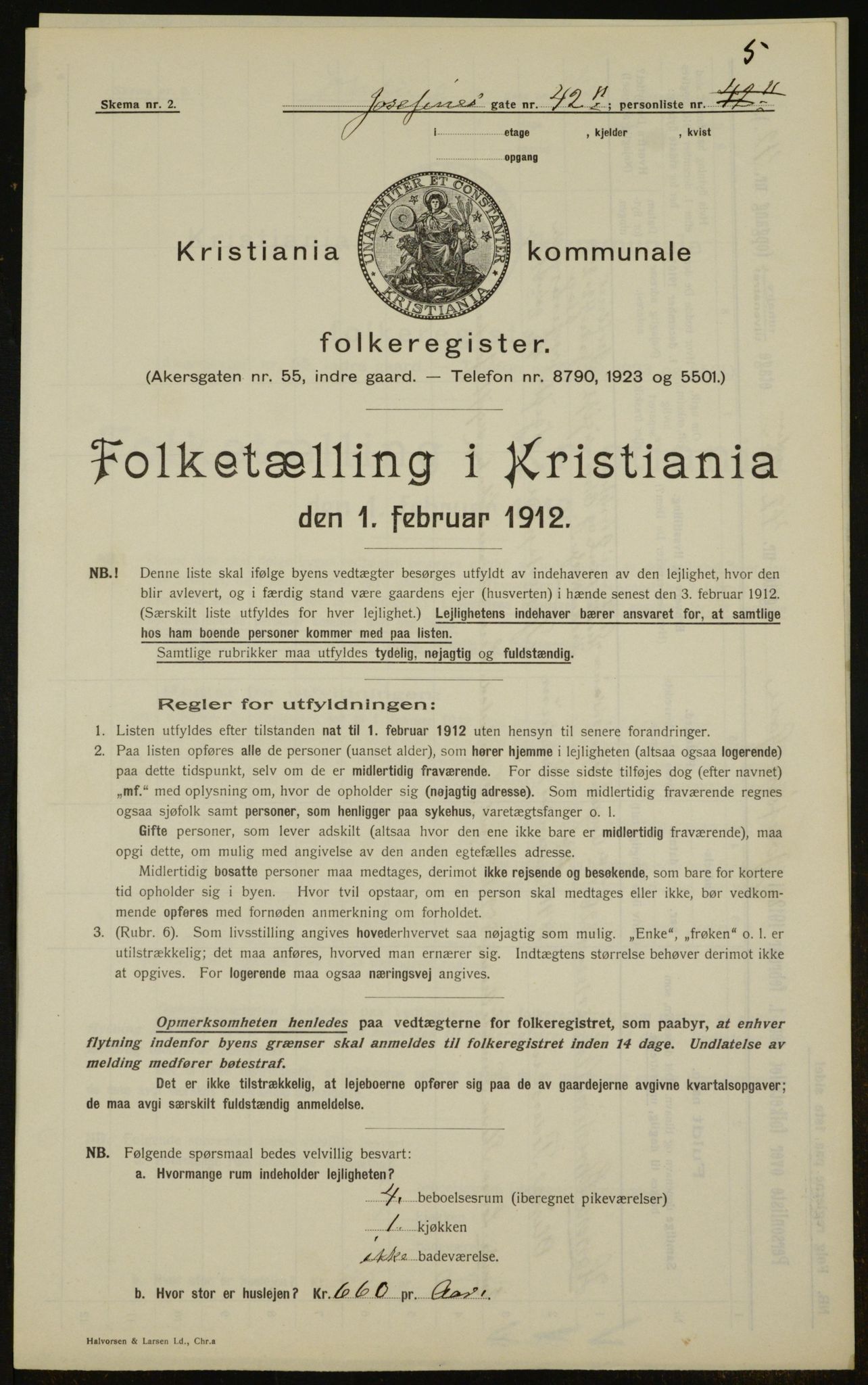 OBA, Municipal Census 1912 for Kristiania, 1912, p. 47916