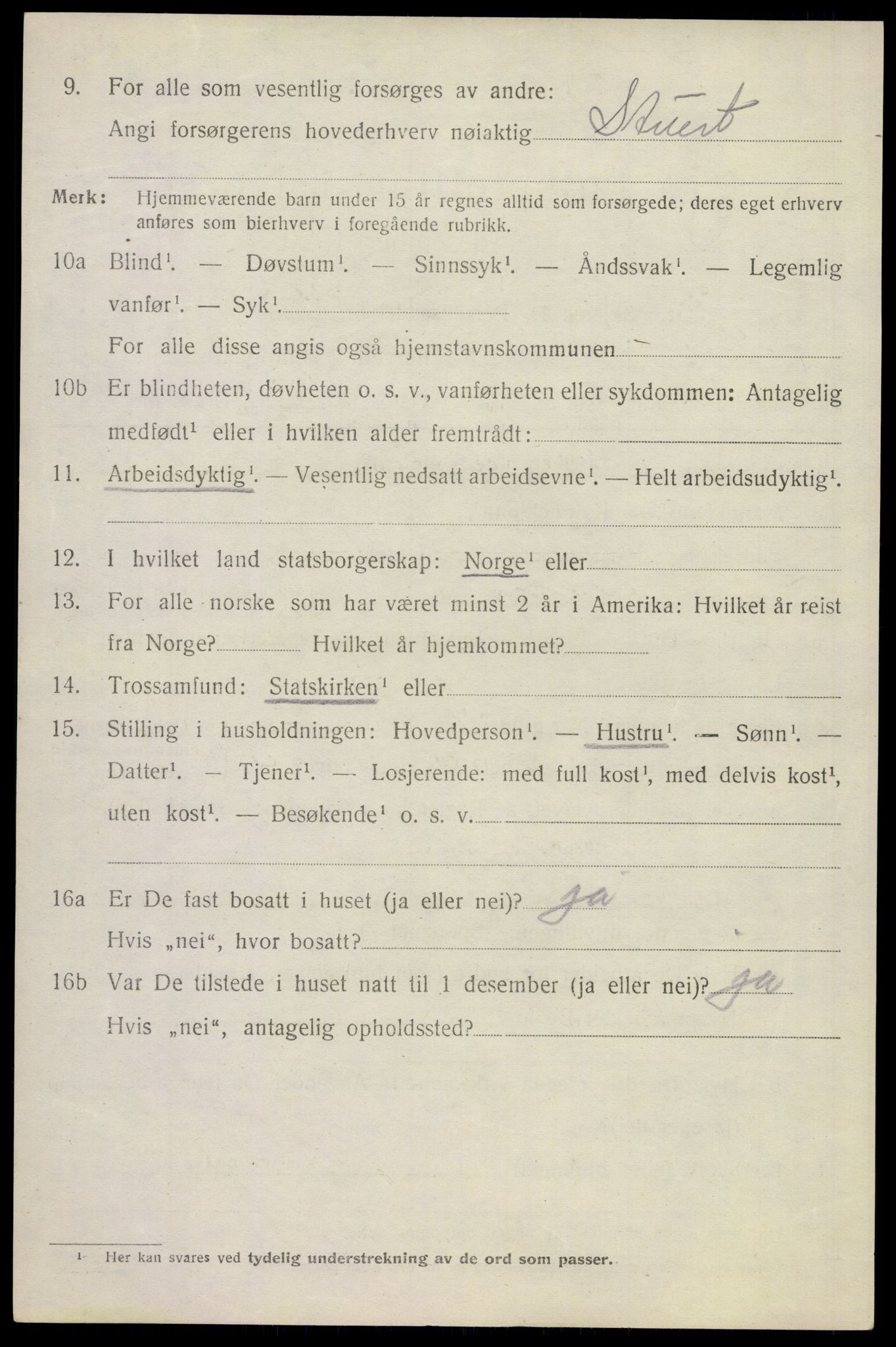 SAKO, 1920 census for Sem, 1920, p. 7852