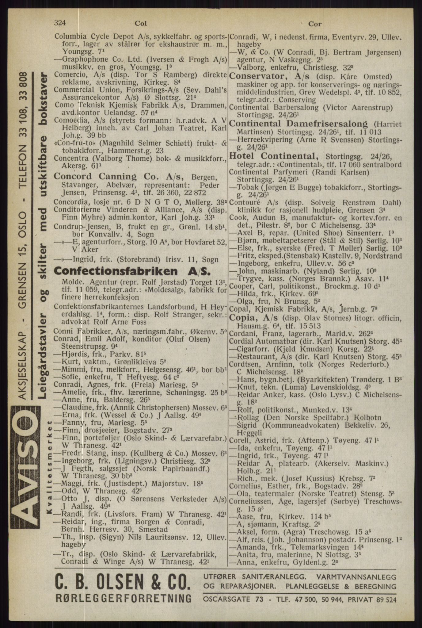 Kristiania/Oslo adressebok, PUBL/-, 1944, p. 324