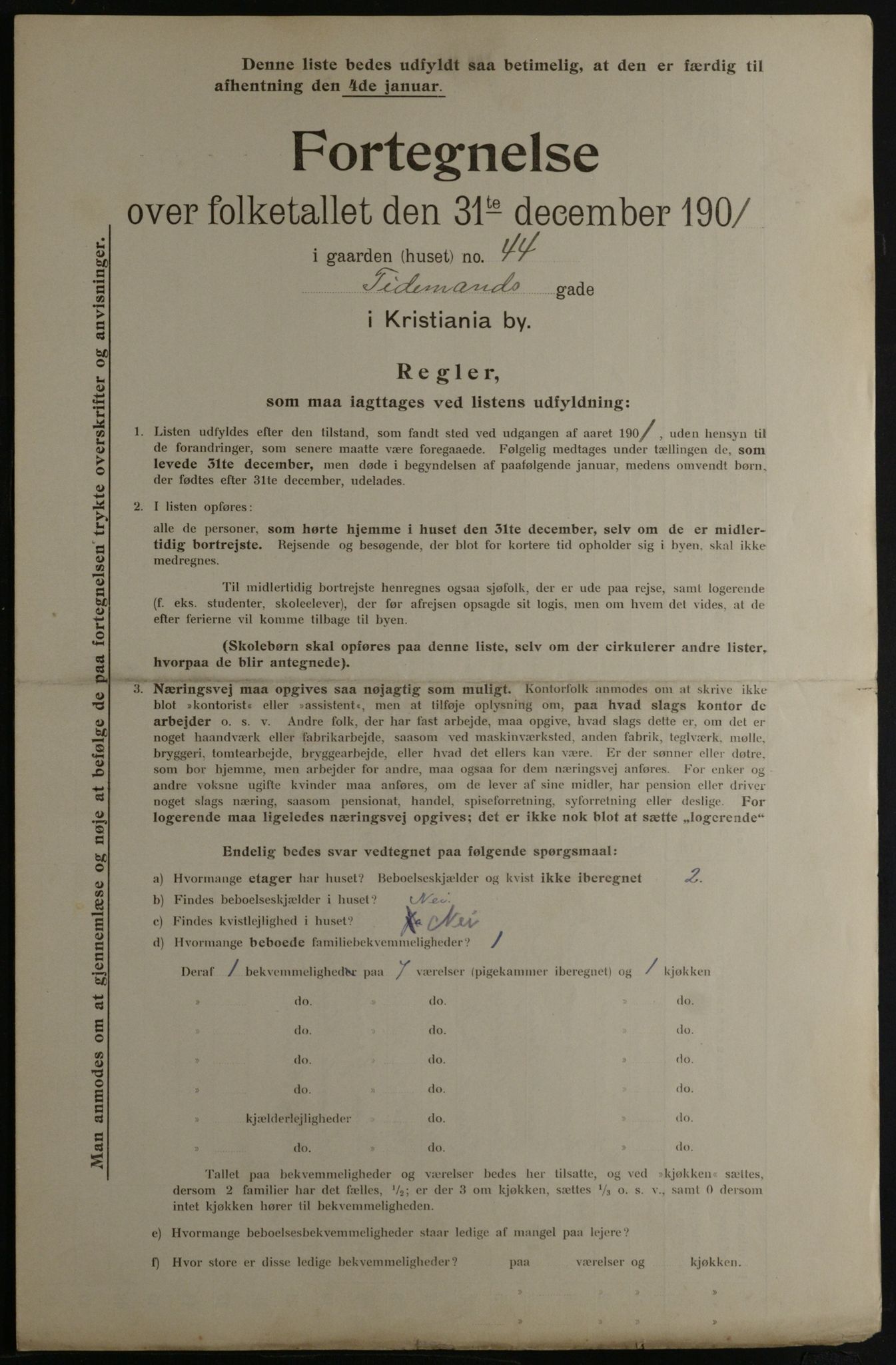 OBA, Municipal Census 1901 for Kristiania, 1901, p. 17097