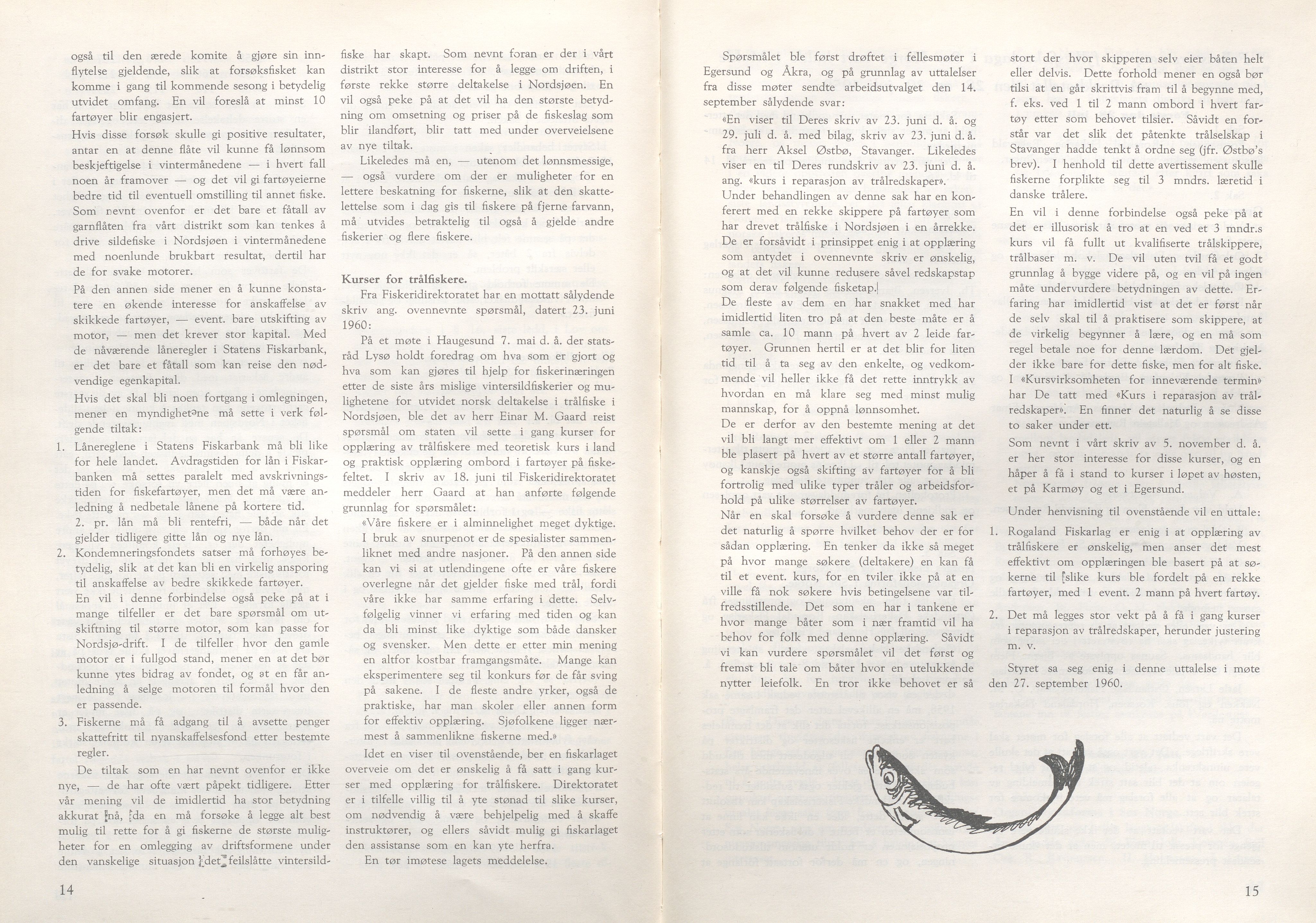 Rogaland fylkeskommune - Fylkesrådmannen , IKAR/A-900/A/Aa/Aaa/L0080: Møtebok , 1960, p. 14-15