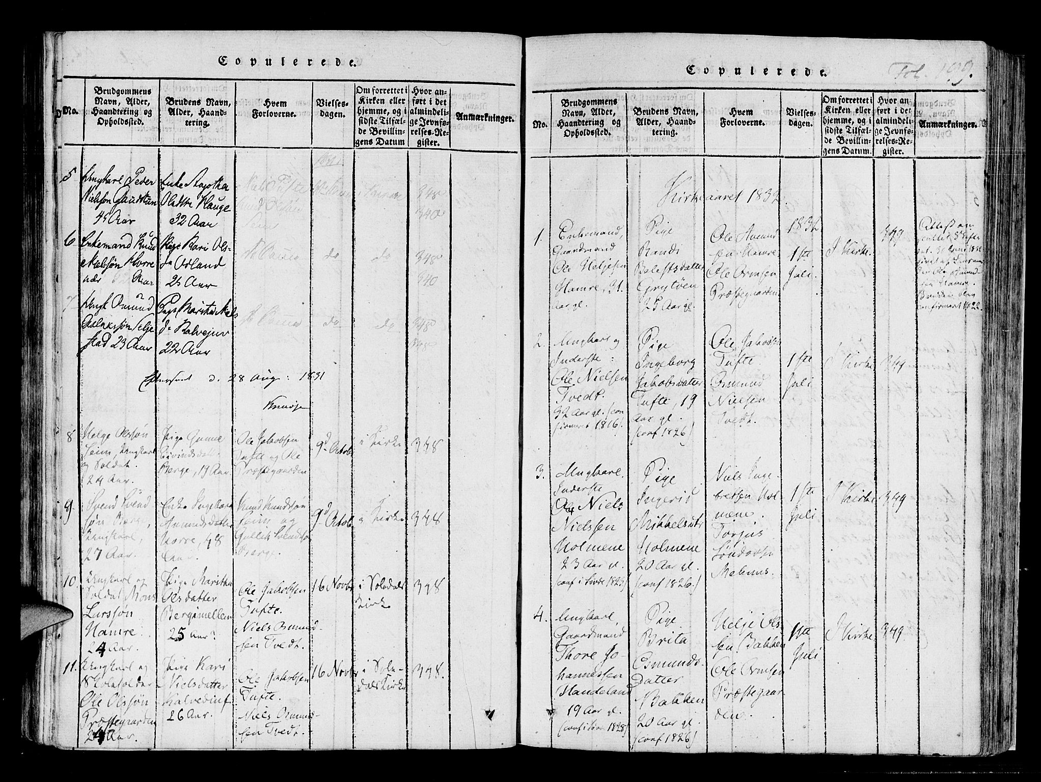 Røldal sokneprestembete, SAB/A-100247: Parish register (official) no. A 2, 1817-1856, p. 199